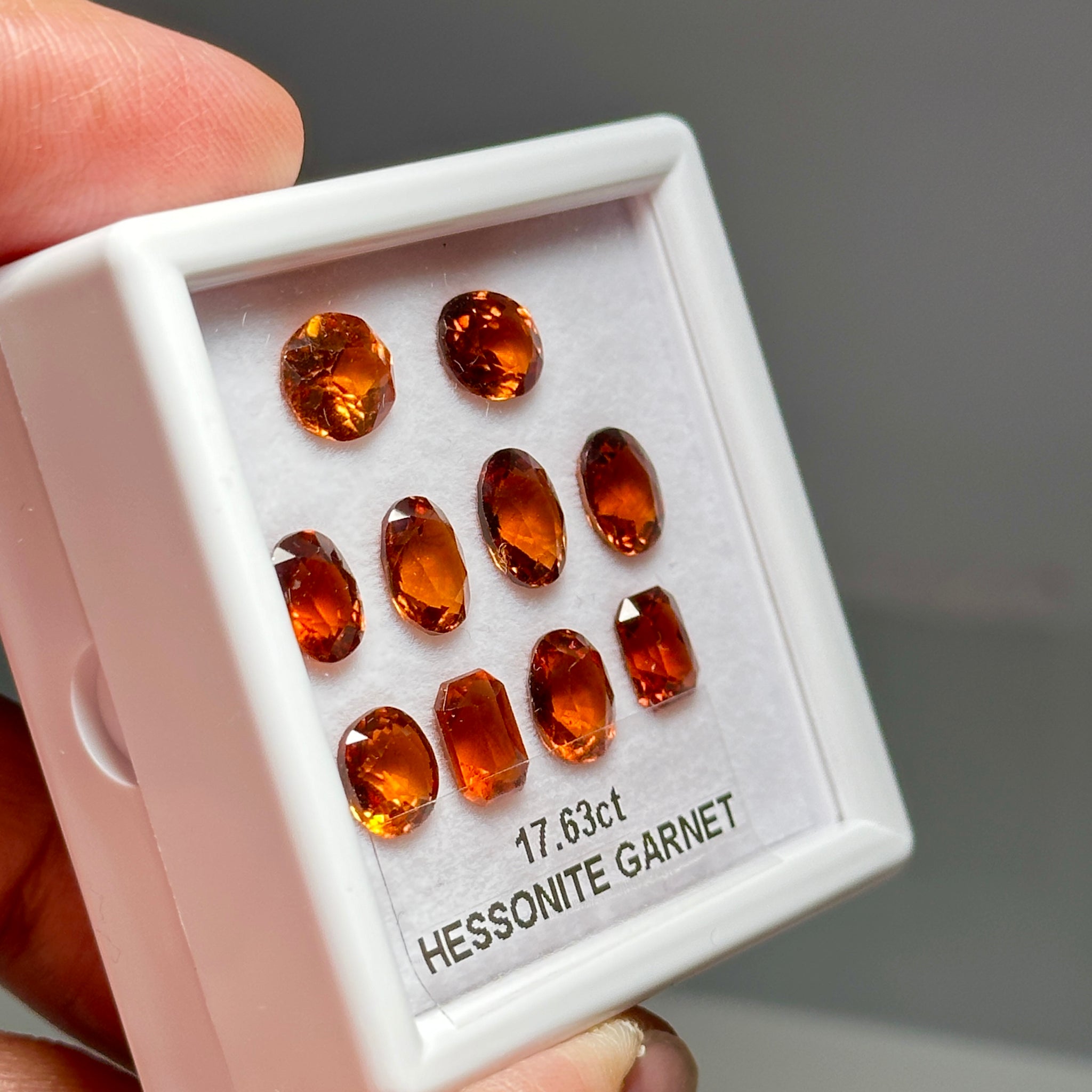 Hessonite Garnet Lot, 17.63ct, Untreated Unheated, native cut