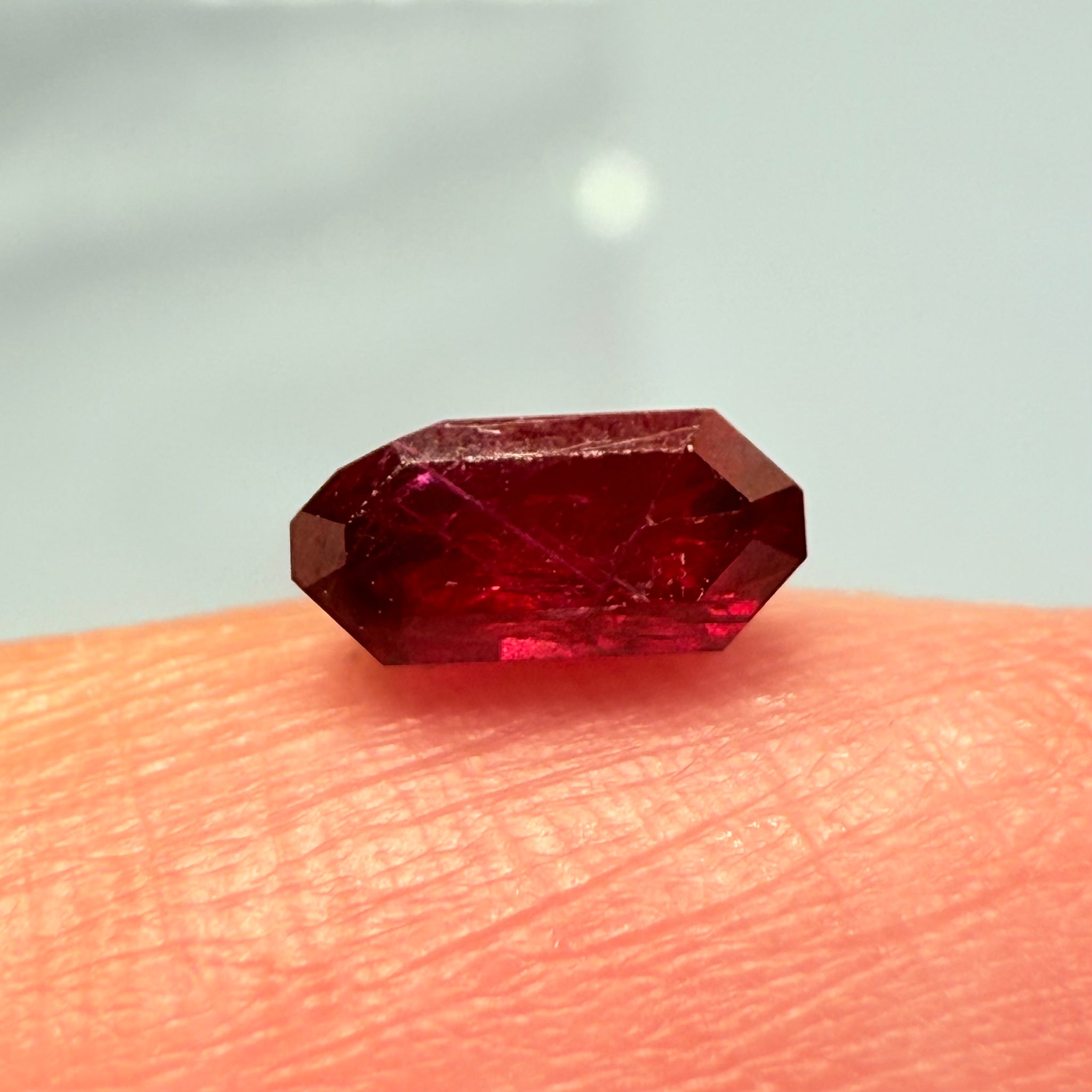Ruby 0.88ct, Tanzania, Untreated Unheated. Native cut, large pavilion, great for a high setting