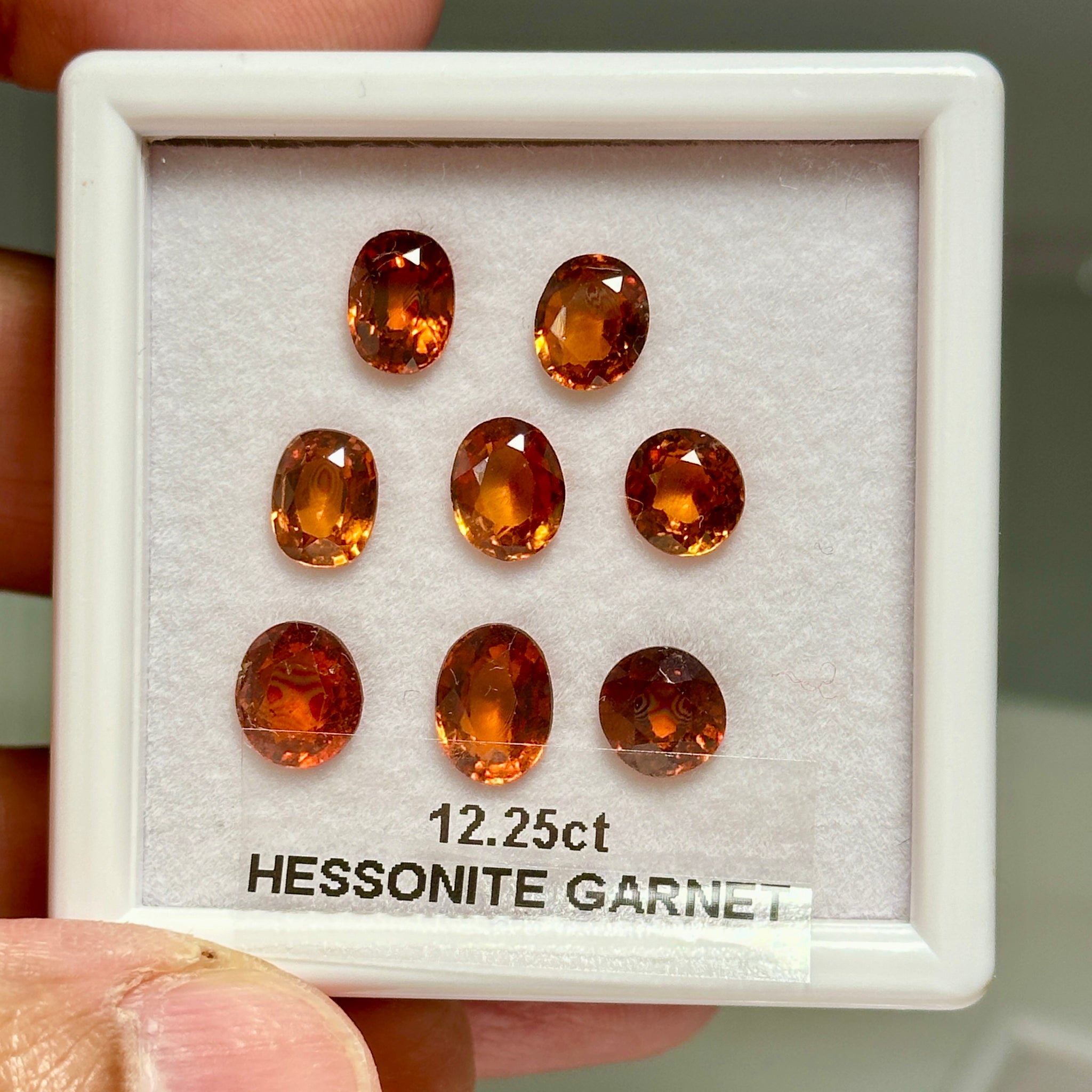 Hessonite Garnet Lot, 12.25ct, Untreated Unheated, native cut