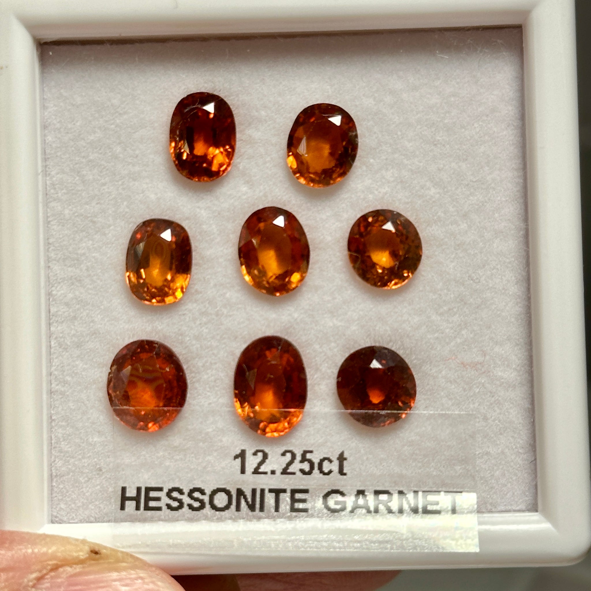 Hessonite Garnet Lot, 12.25ct, Untreated Unheated, native cut