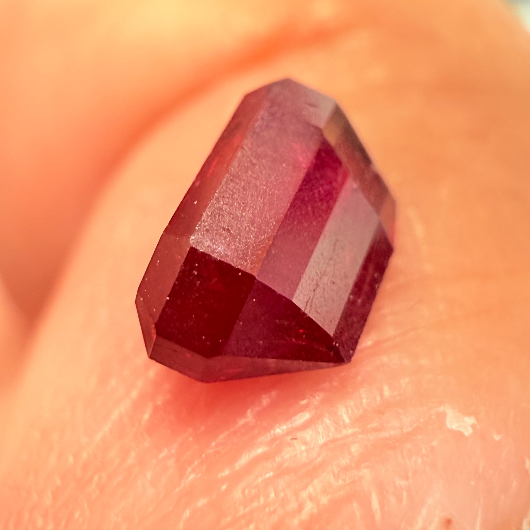 Ruby 0.88ct, Tanzania, Untreated Unheated. Native cut, large pavilion, great for a high setting