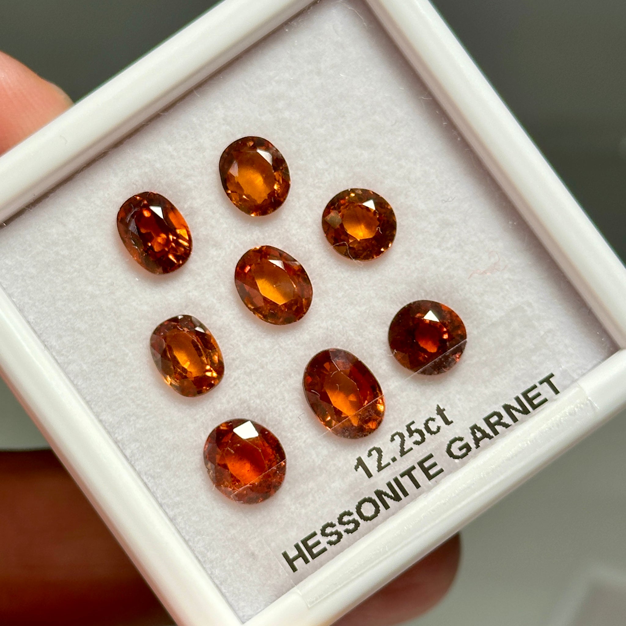 Hessonite Garnet Lot, 12.25ct, Untreated Unheated, native cut