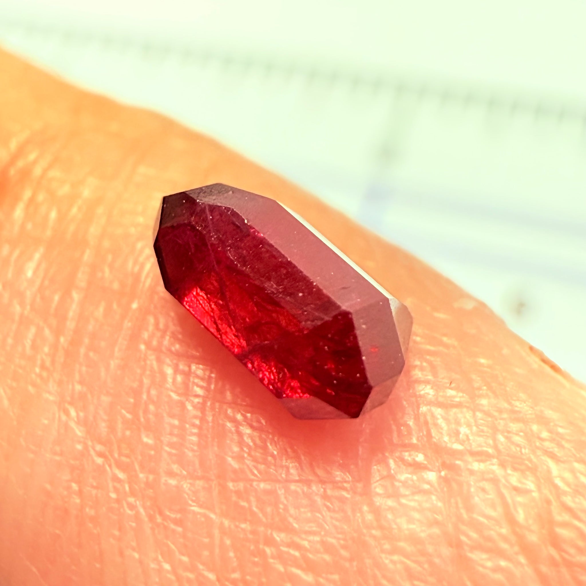 Ruby 0.88ct, Tanzania, Untreated Unheated. Native cut, large pavilion, great for a high setting