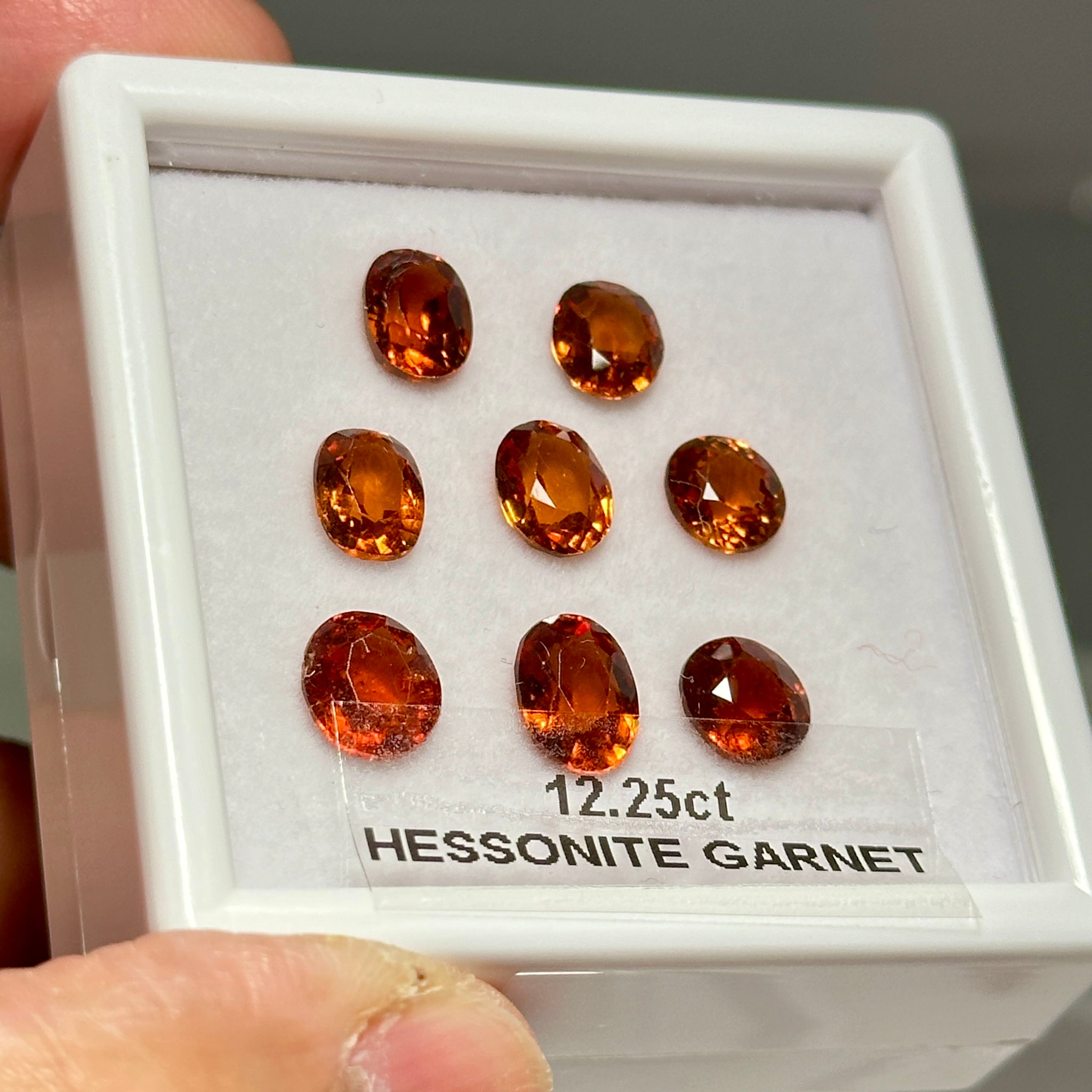 Hessonite Garnet Lot, 12.25ct, Untreated Unheated, native cut