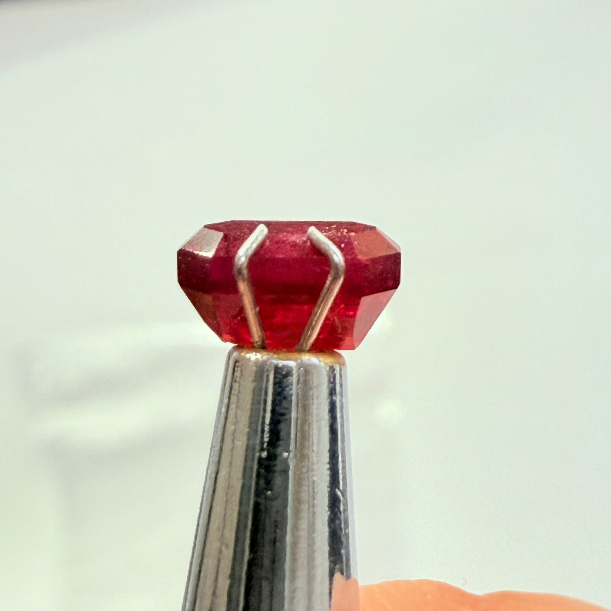Ruby 0.88ct, Tanzania, Untreated Unheated. Native cut, large pavilion, great for a high setting