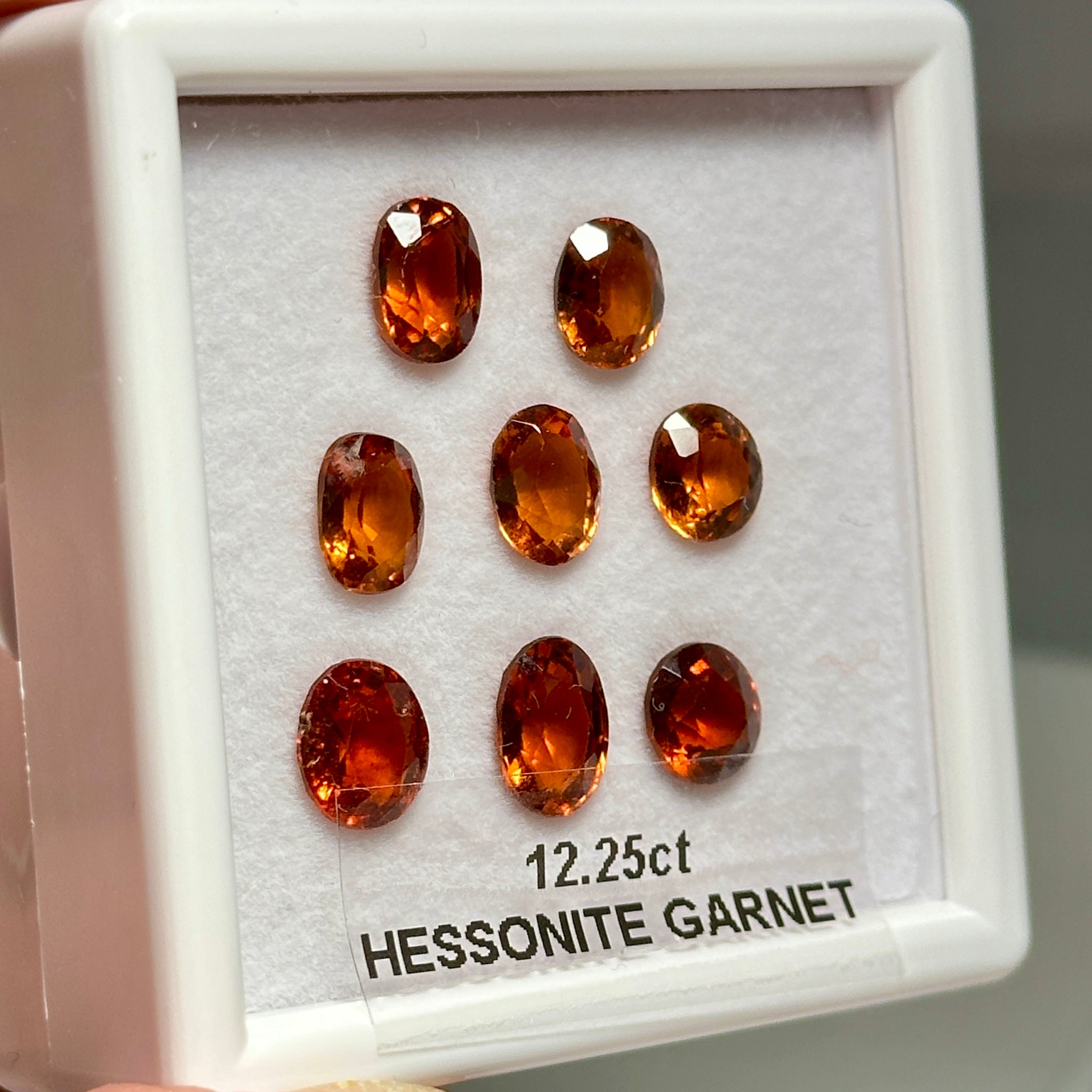 Hessonite Garnet Lot, 12.25ct, Untreated Unheated, native cut