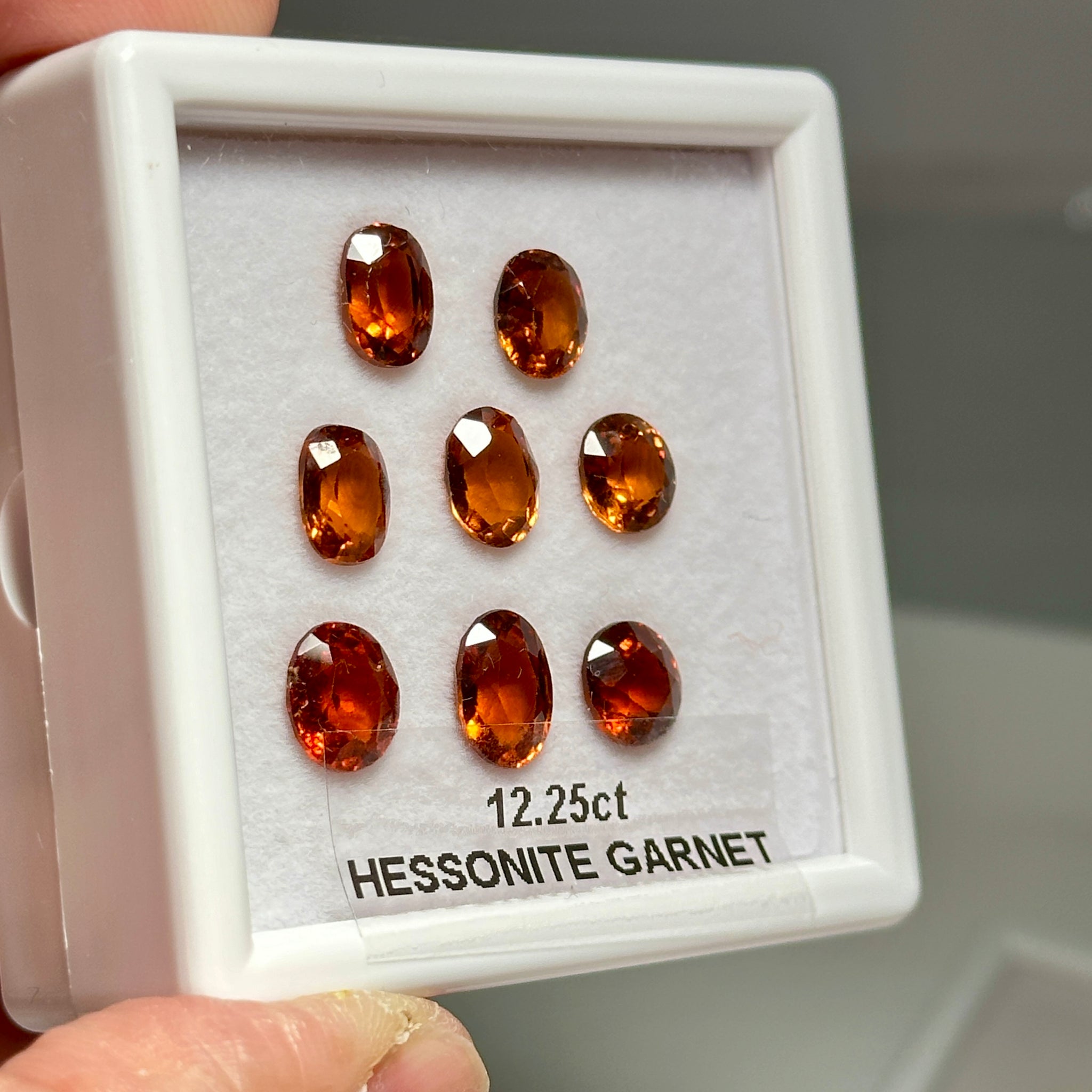 Hessonite Garnet Lot, 12.25ct, Untreated Unheated, native cut