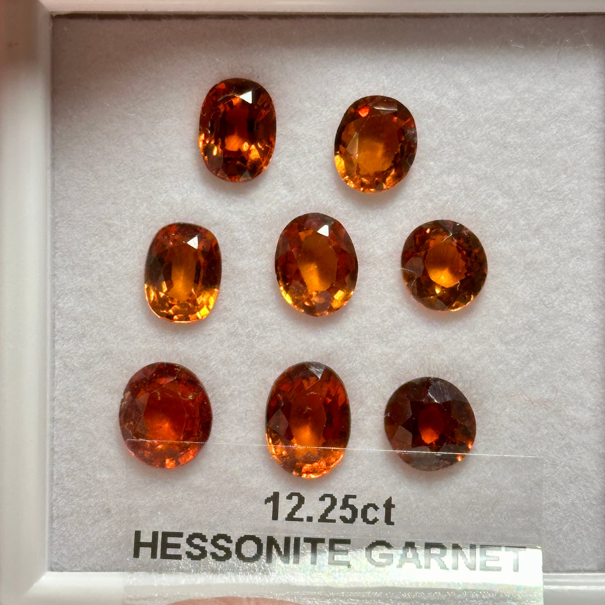 Hessonite Garnet Lot, 12.25ct, Untreated Unheated, native cut