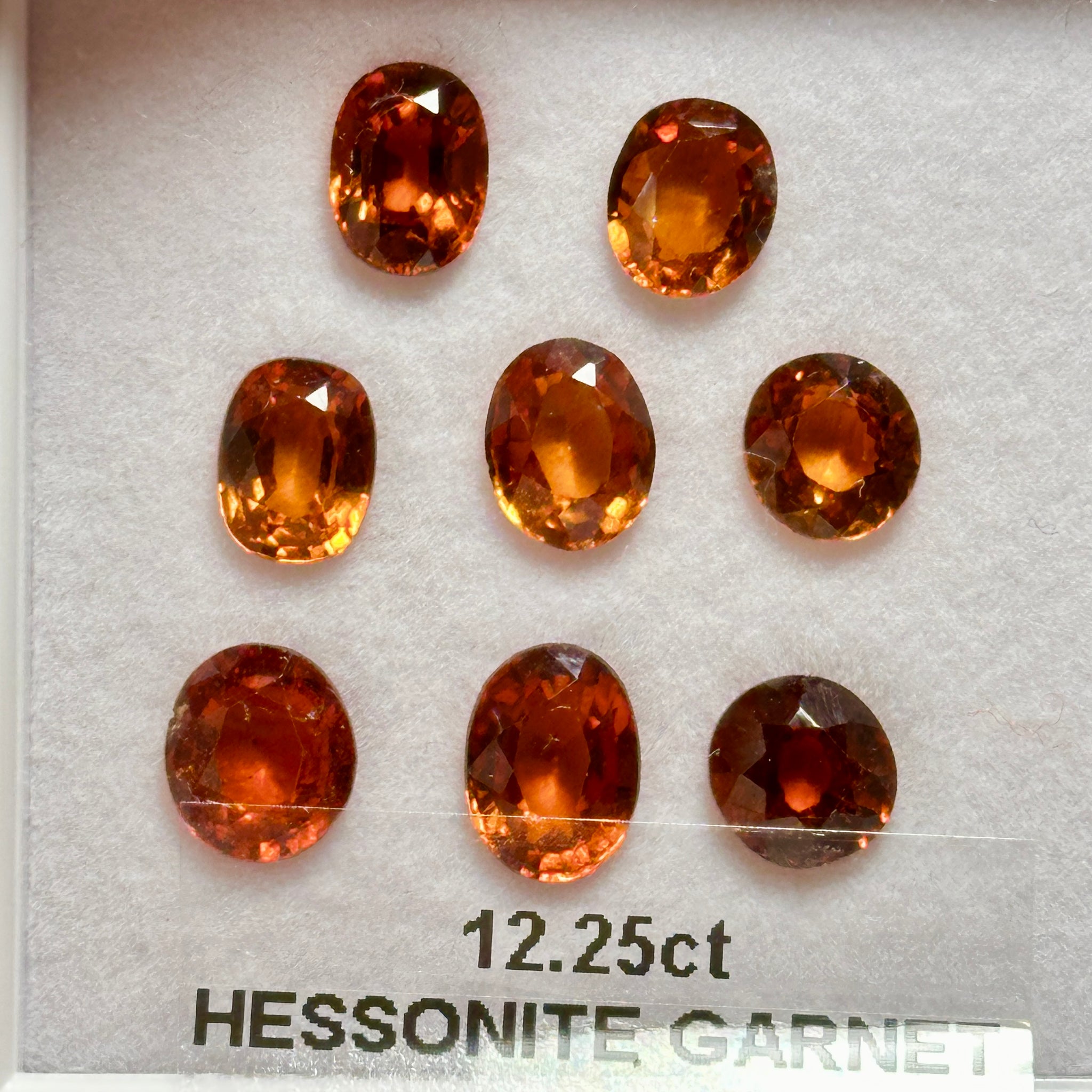 Hessonite Garnet Lot, 12.25ct, Untreated Unheated, native cut