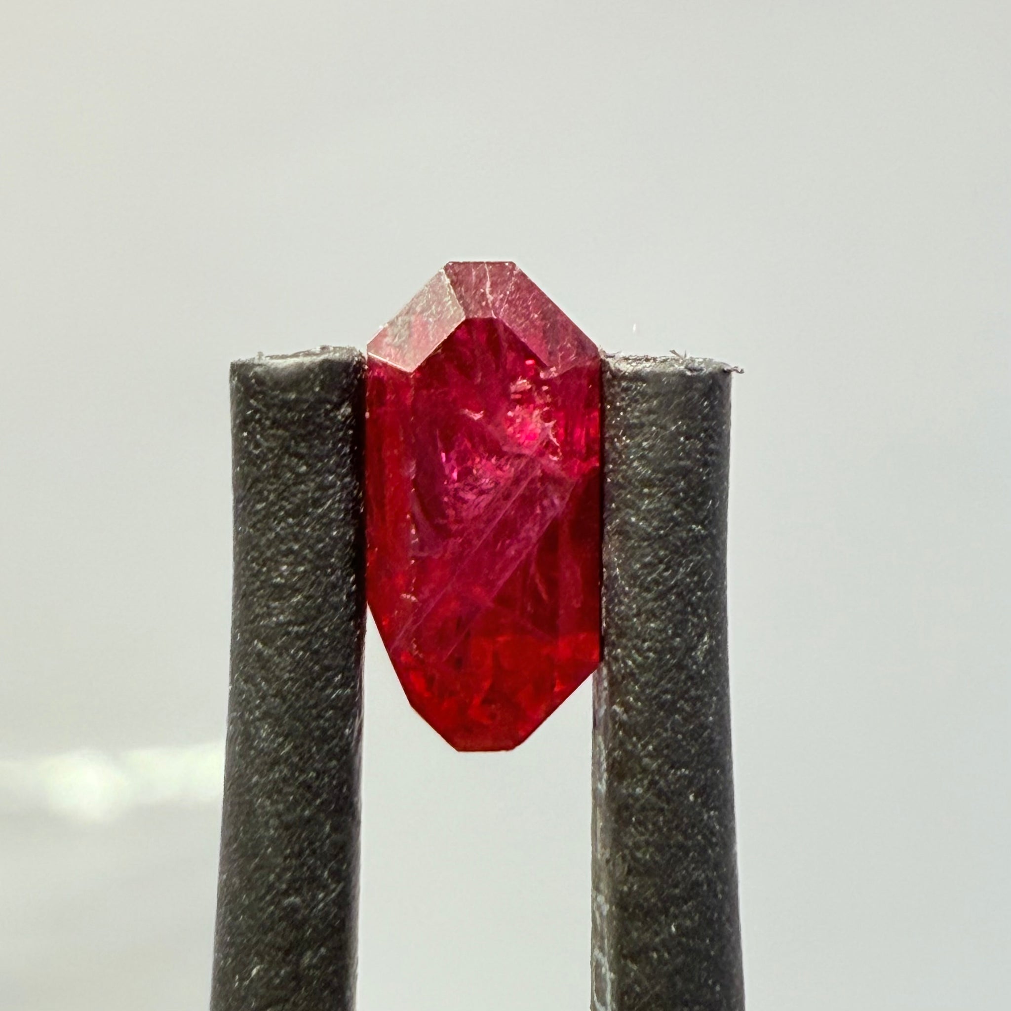 Ruby 0.88ct, Tanzania, Untreated Unheated. Native cut, large pavilion, great for a high setting