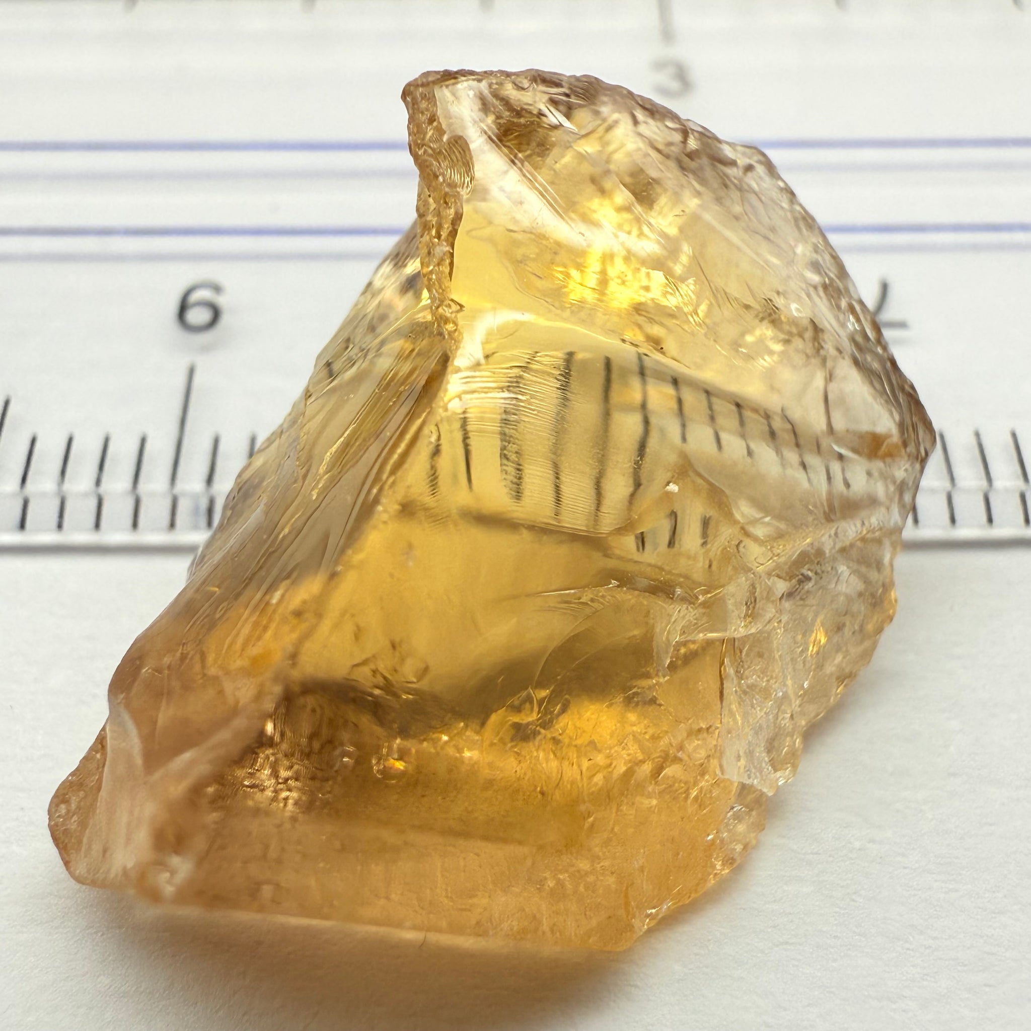 Citrine, 19.63ct, Zambia, Untreated Unheated, flat shape, see pics, VVS-IF