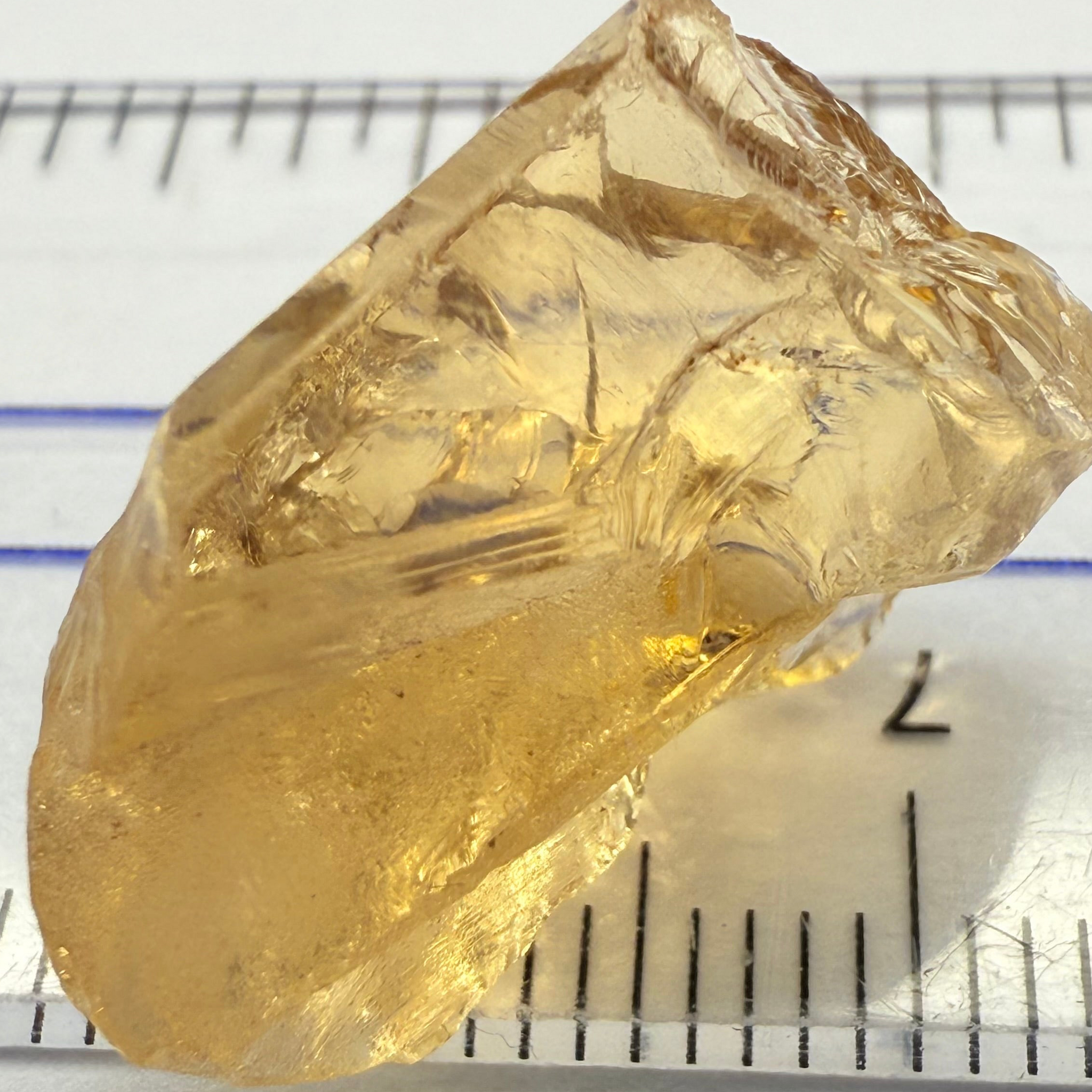 Citrine, 17.25ct, Zambia, Untreated Unheated, See shape, slight crack on skin going in 3mm at an angle behind the rough skin, rest is VVS-IF