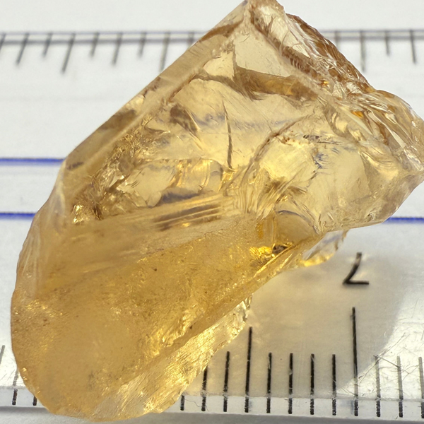 Citrine, 17.25ct, Zambia, Untreated Unheated, See shape, slight crack on skin going in 3mm at an angle behind the rough skin, rest is VVS-IF