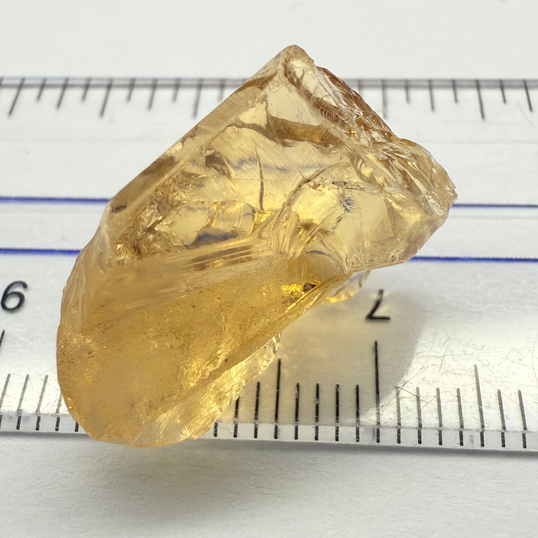 Citrine, 17.25ct, Zambia, Untreated Unheated, See shape, slight crack on skin going in 3mm at an angle behind the rough skin, rest is VVS-IF
