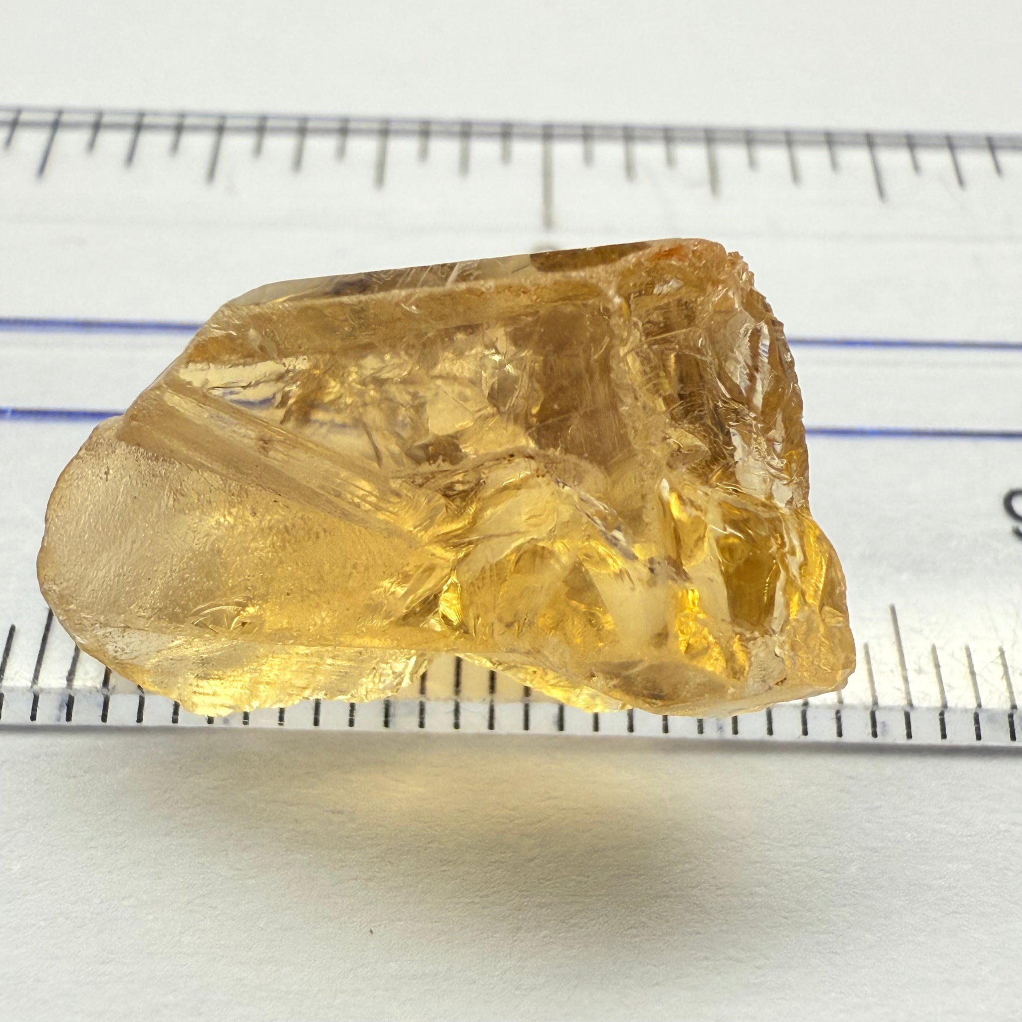 Citrine, 17.25ct, Zambia, Untreated Unheated, See shape, slight crack on skin going in 3mm at an angle behind the rough skin, rest is VVS-IF