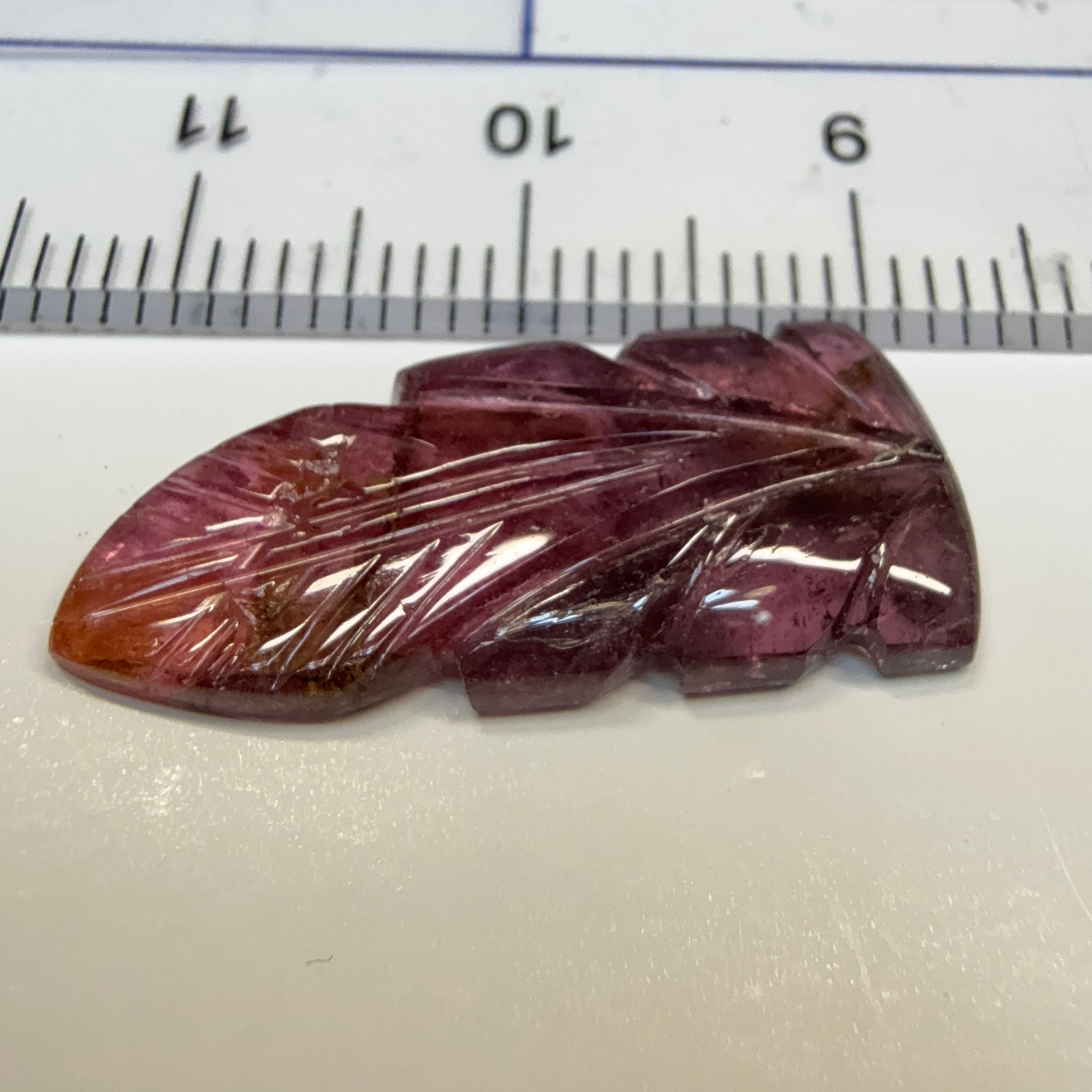 Rubellite Tourmaline Carving, 6.87ct, Congo, Untreated Unheated