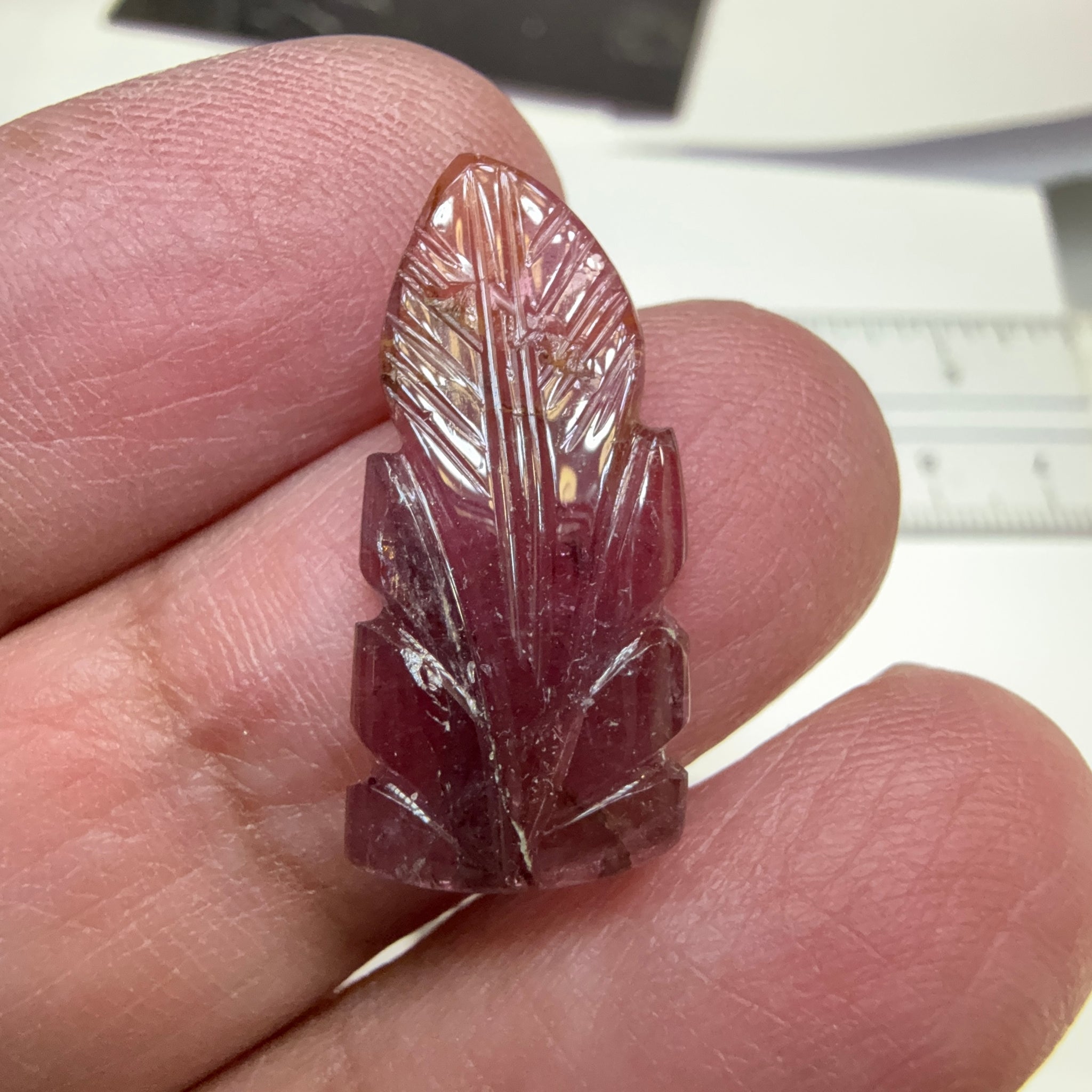 Rubellite Tourmaline Carving, 6.87ct, Congo, Untreated Unheated
