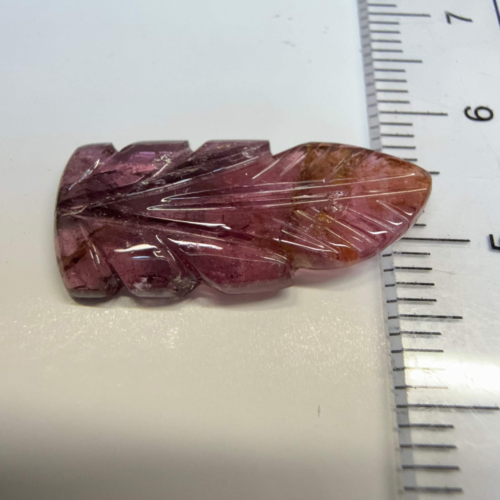 Rubellite Tourmaline Carving, 6.87ct, Congo, Untreated Unheated