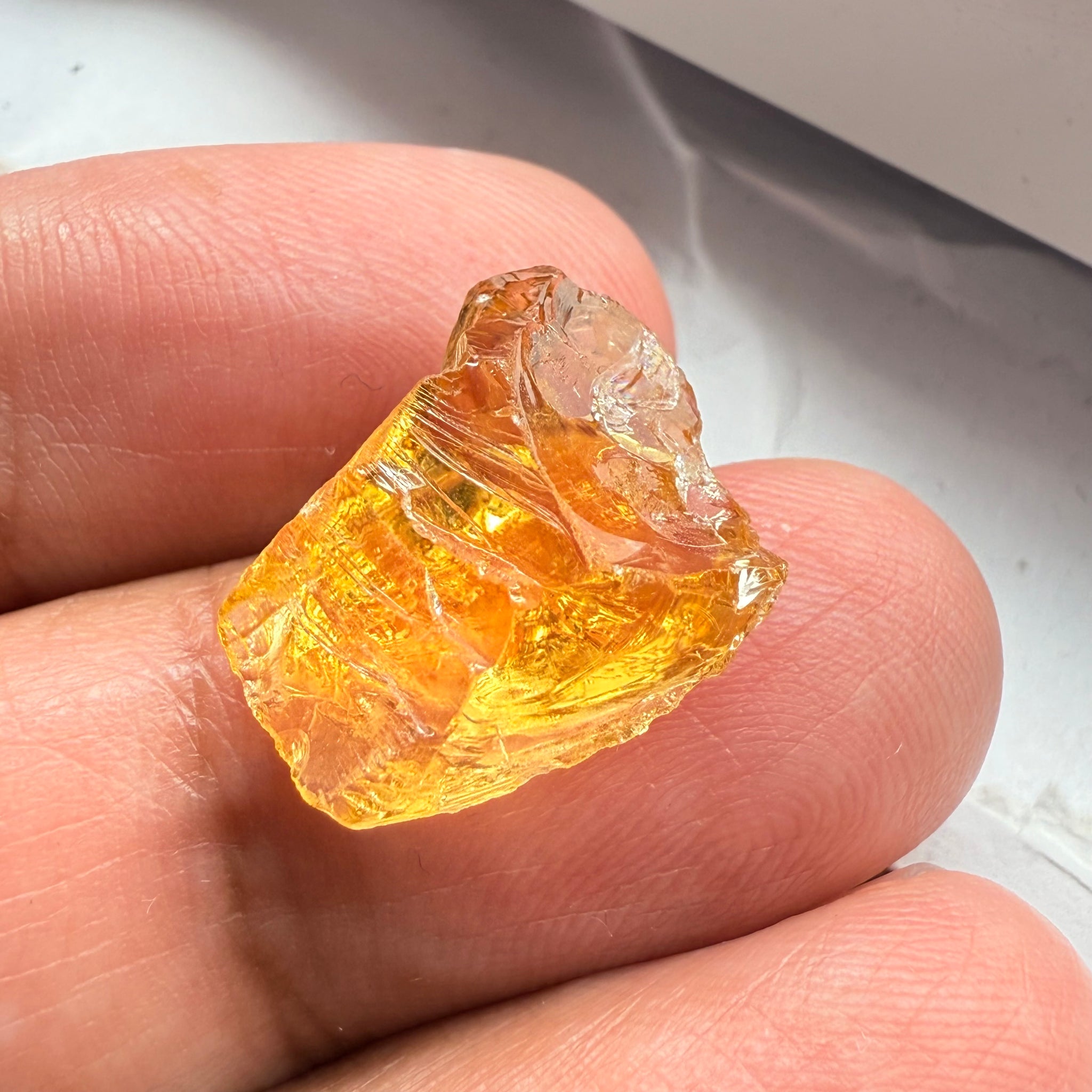 Citrine, 9.41ct, Zambia, Untreated Unheated, VVS-IF, flat shape