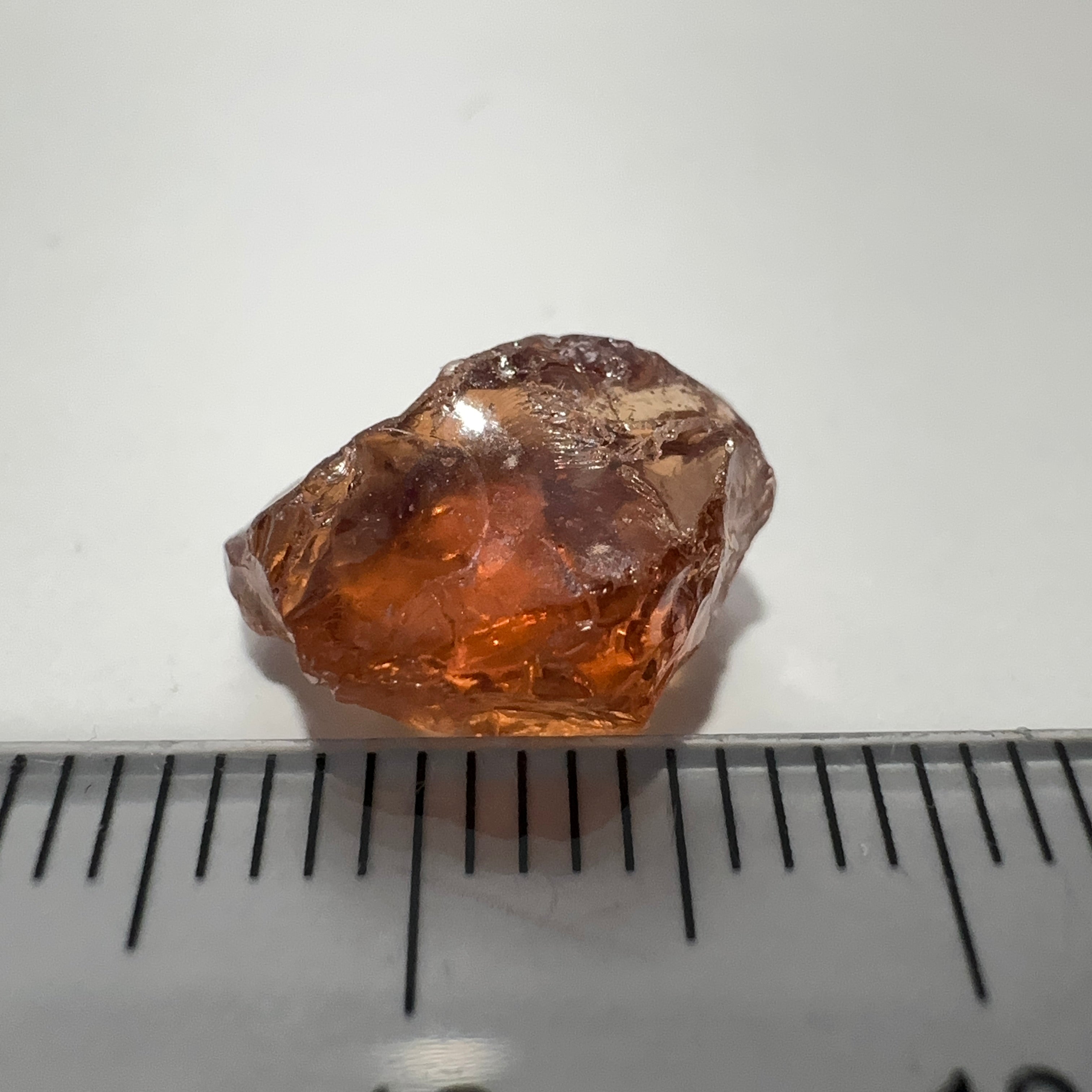 5.90ct Malaya Garnet, Untreated Unheated. Fingerprint inclusion right in the center