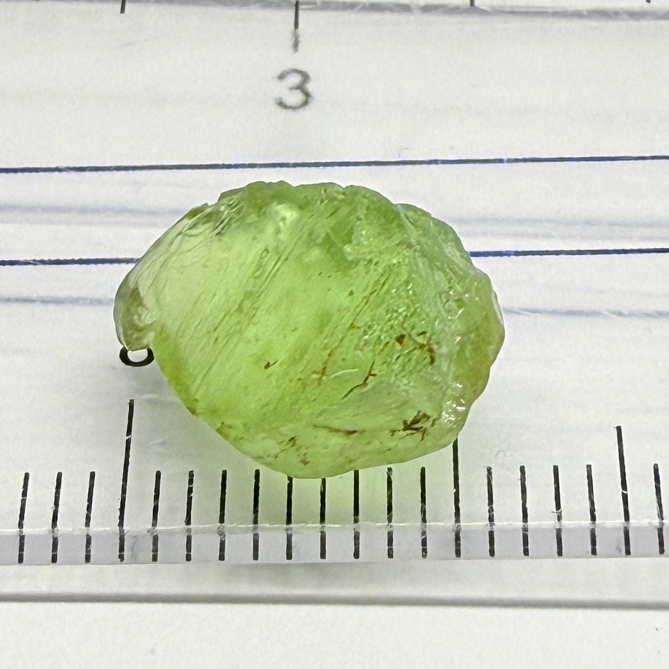 Tsavorite Garnet, 5.65ct, Kenya, Untreated Unheated, parallel needles running through