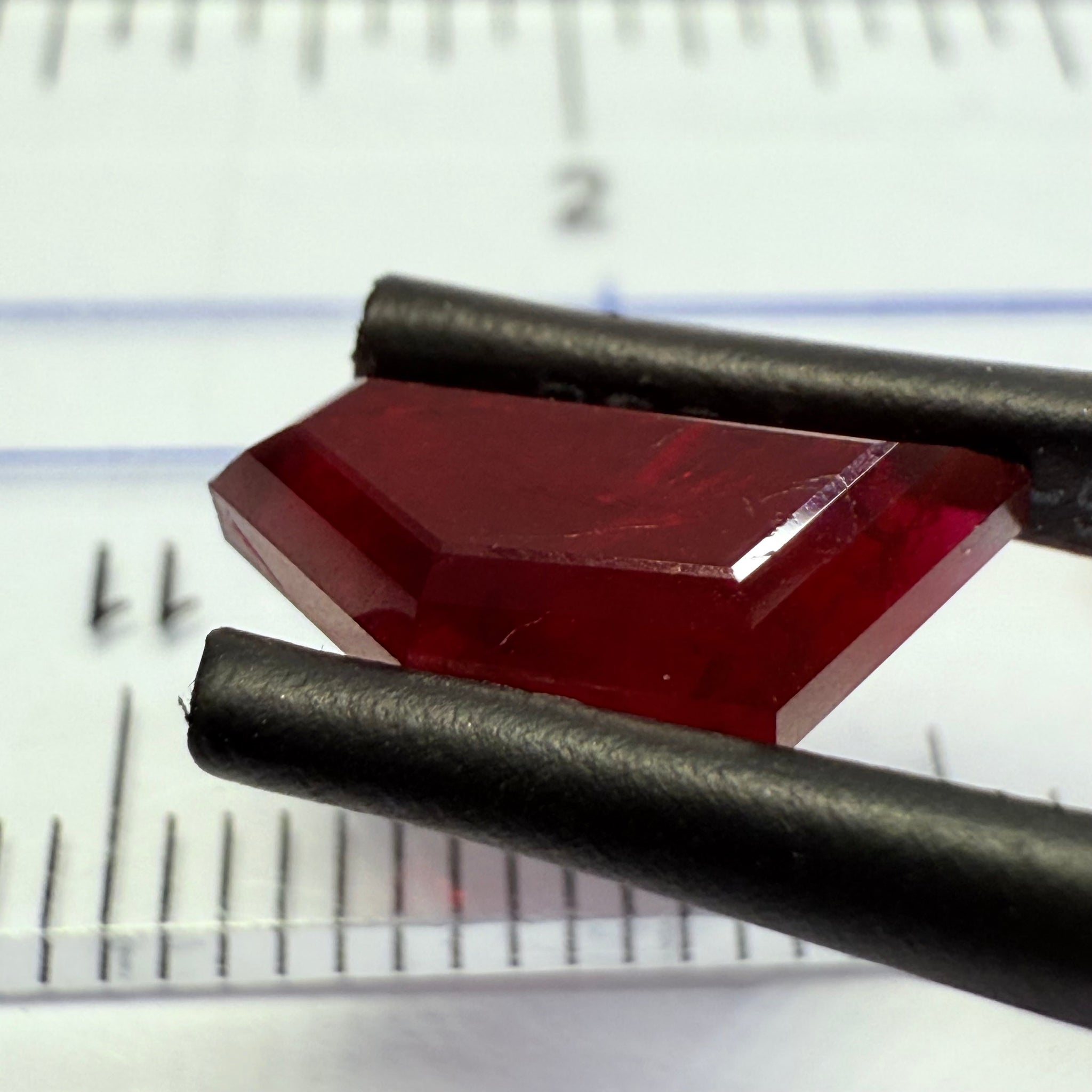 Ruby 3.16ct, Tanzania, Untreated Unheated. Fancy Freeform Cut