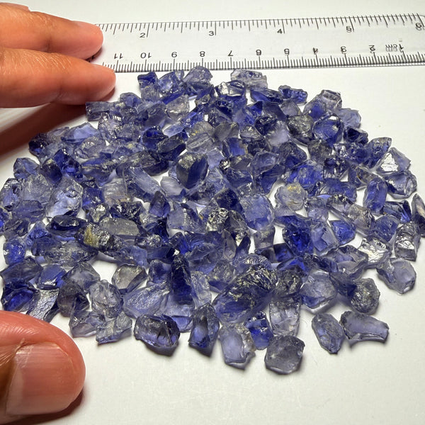Iolite Lot, 64.70gm / 323.50ct, Babati, Tanzania, Untreated Unheated, 2.20ct average. Most are eye clean and better, a few have inclusions, many flat shapes