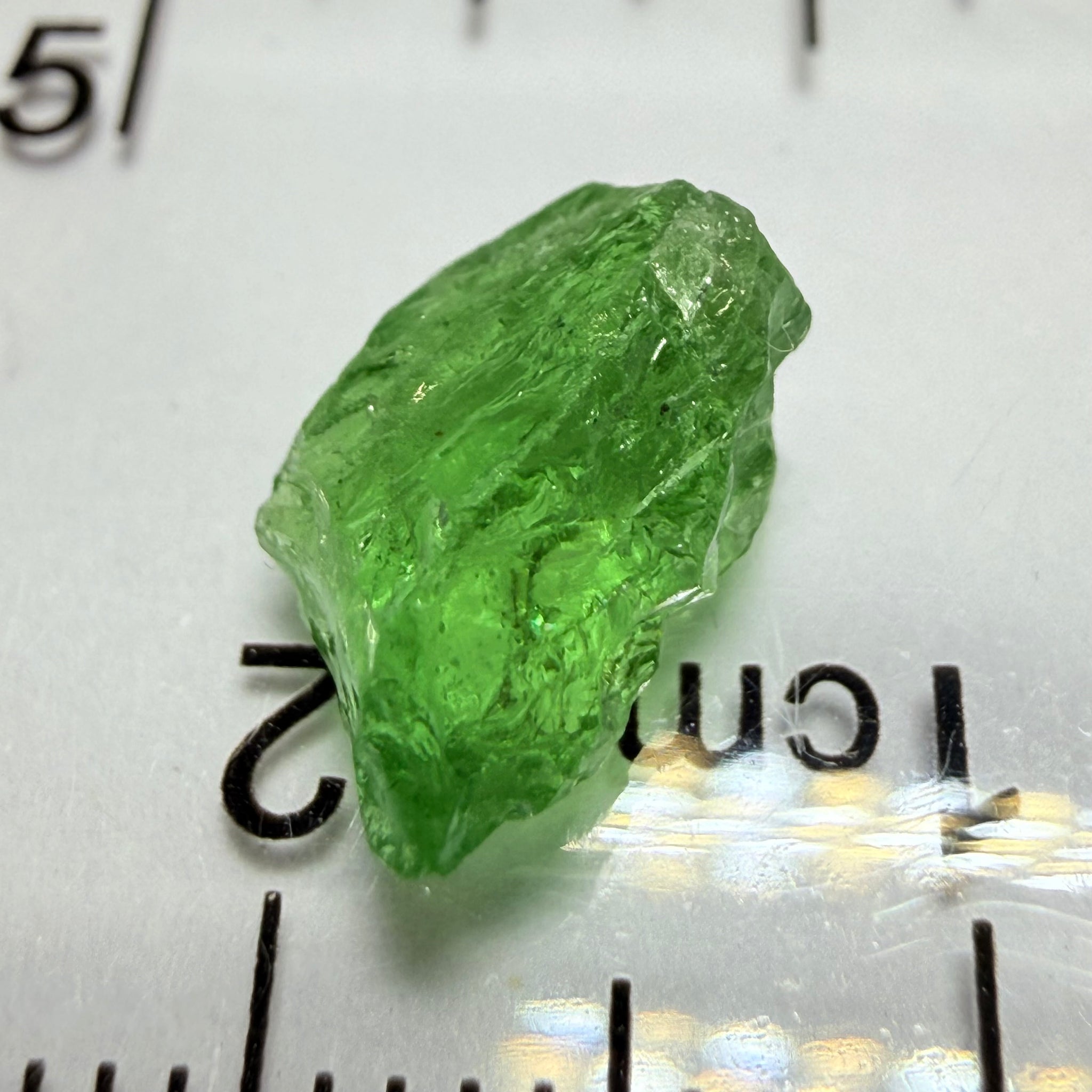 Tsavorite Garnet, 2.64ct, Tanzania, Untreated Unheated. Heavily veiled, you can facet this and great for setting as is in jewellery too