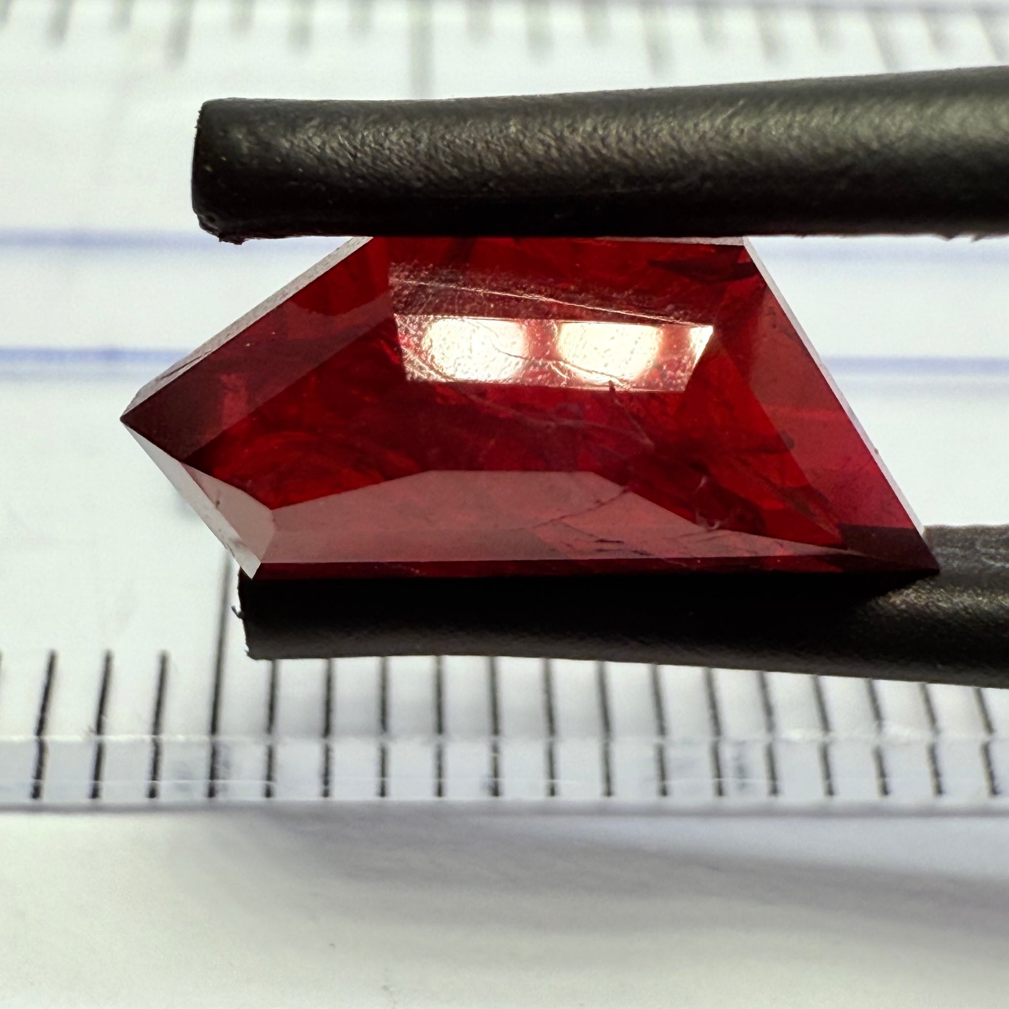 Ruby 3.16ct, Tanzania, Untreated Unheated. Fancy Freeform Cut
