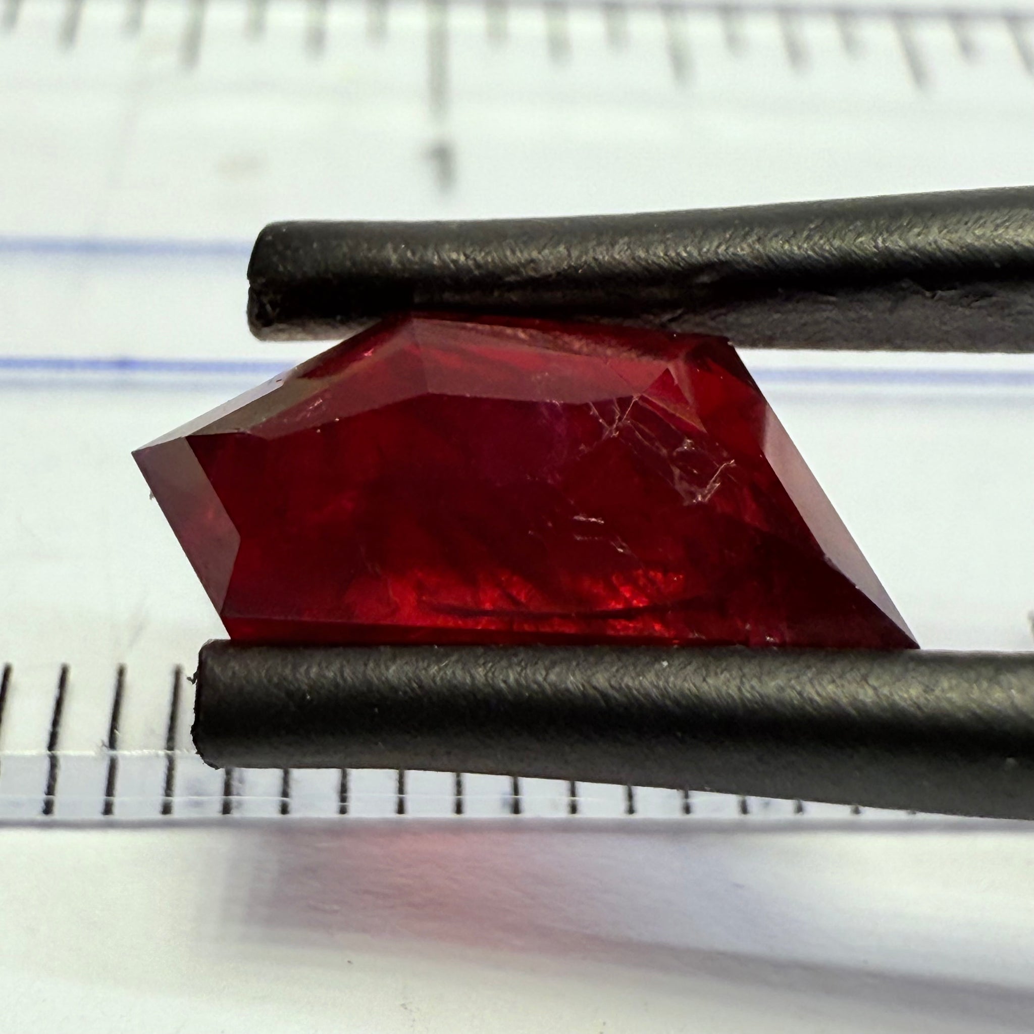 Ruby 3.16ct, Tanzania, Untreated Unheated. Fancy Freeform Cut