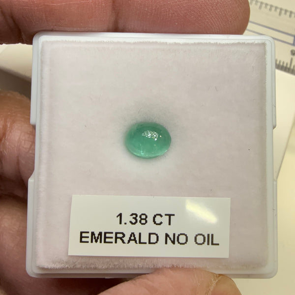 Emerald, 1.38ct, Tanzania. Untreated Unheated No Oil.