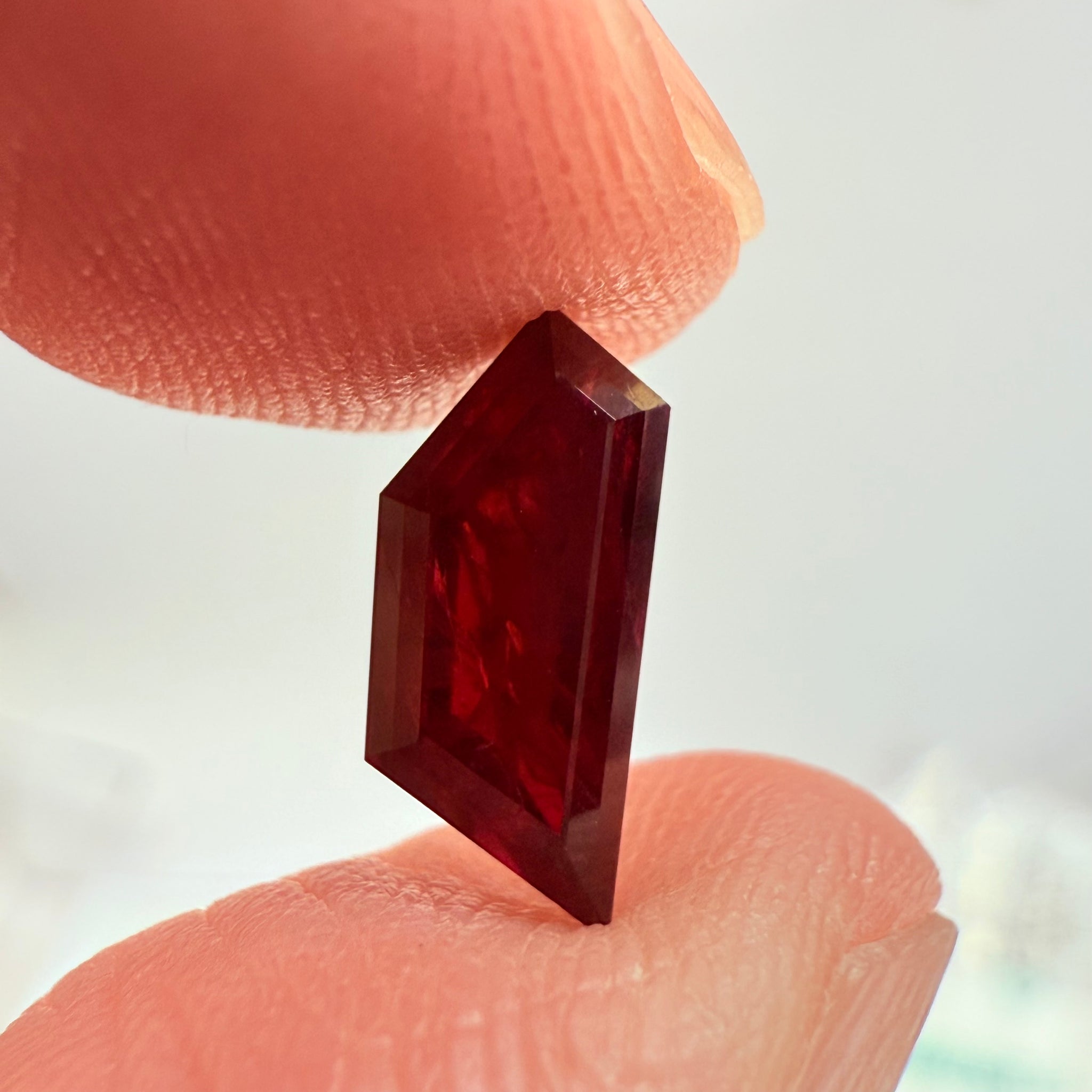 Ruby 3.16ct, Tanzania, Untreated Unheated. Fancy Freeform Cut