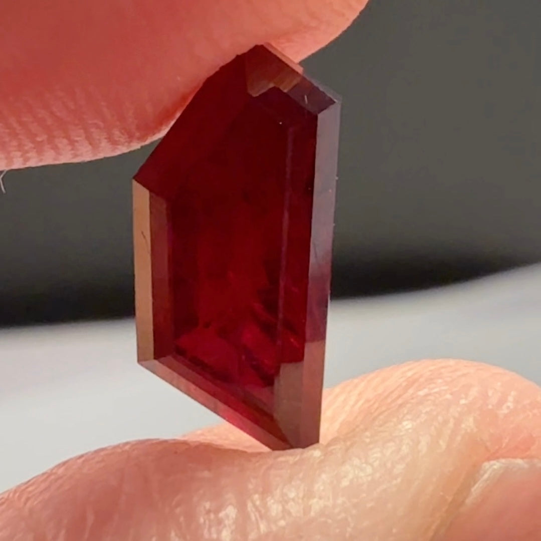 Ruby 3.16ct, Tanzania, Untreated Unheated. Fancy Freeform Cut