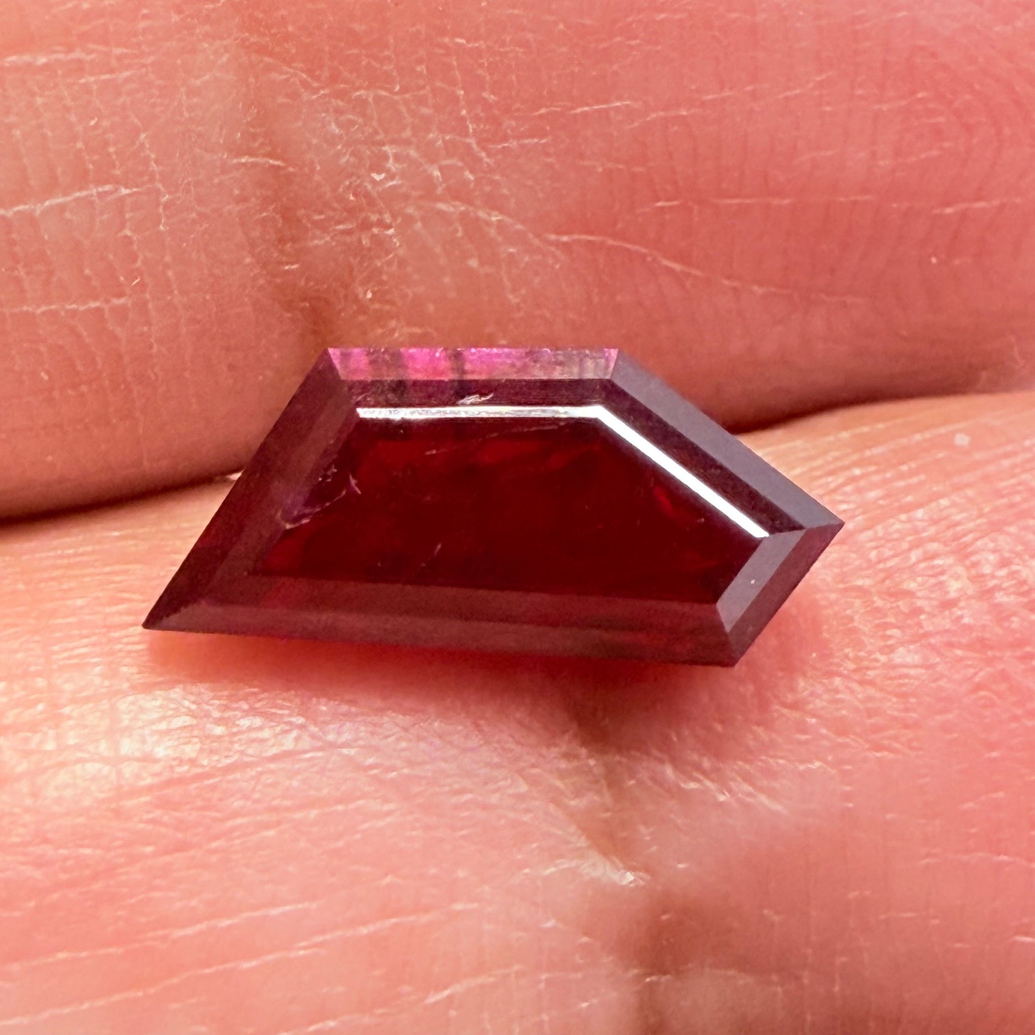 Ruby 3.16ct, Tanzania, Untreated Unheated. Fancy Freeform Cut