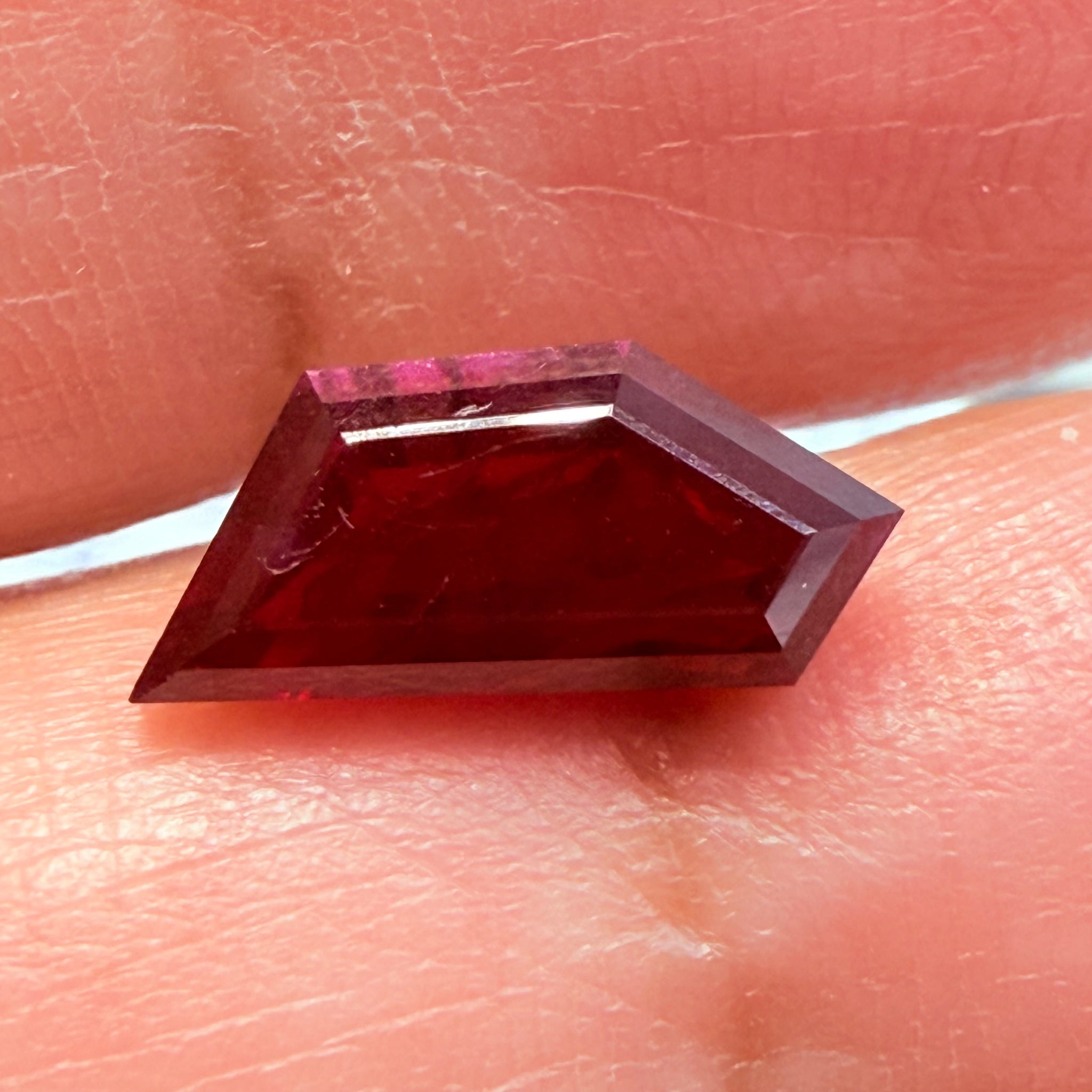 Ruby 3.16ct, Tanzania, Untreated Unheated. Fancy Freeform Cut