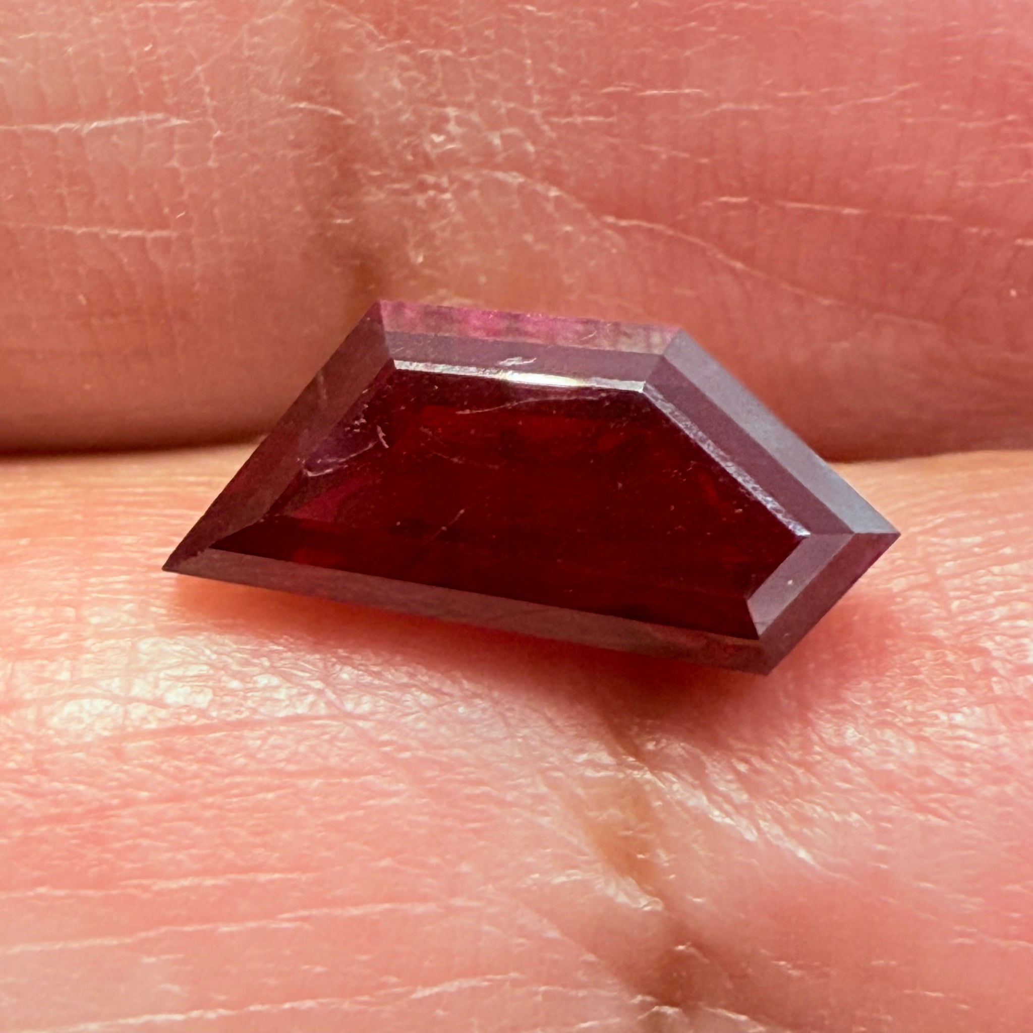 Ruby 3.16ct, Tanzania, Untreated Unheated. Fancy Freeform Cut