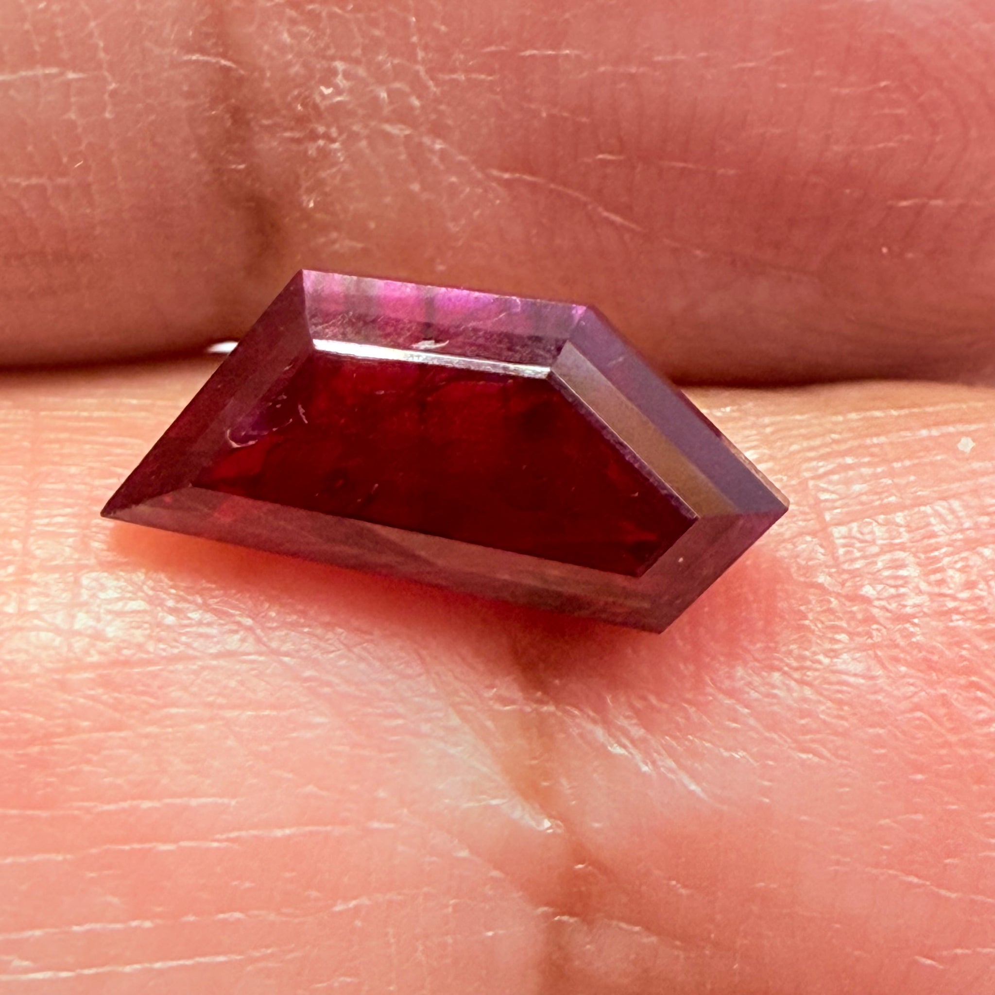Ruby 3.16ct, Tanzania, Untreated Unheated. Fancy Freeform Cut