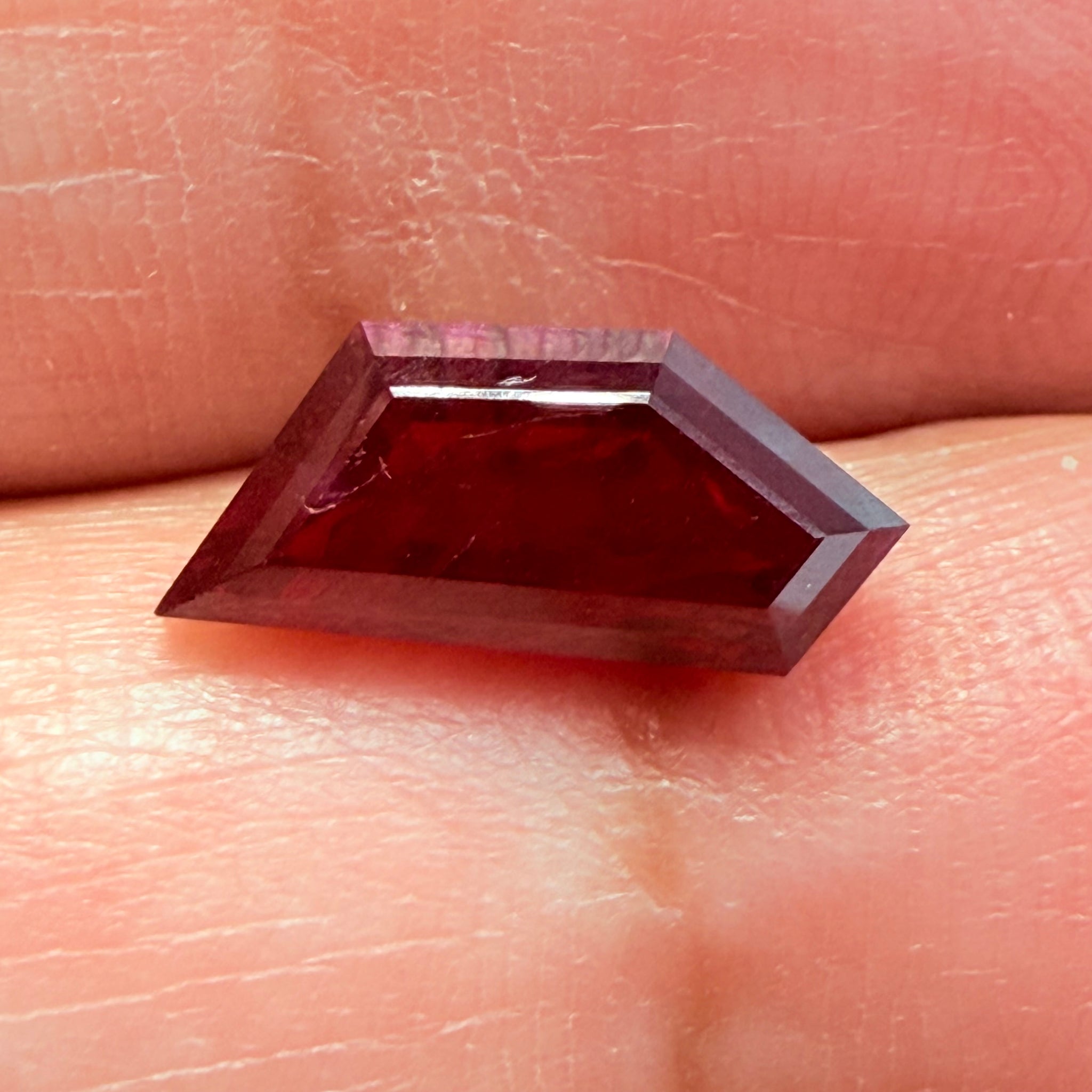 Ruby 3.16ct, Tanzania, Untreated Unheated. Fancy Freeform Cut