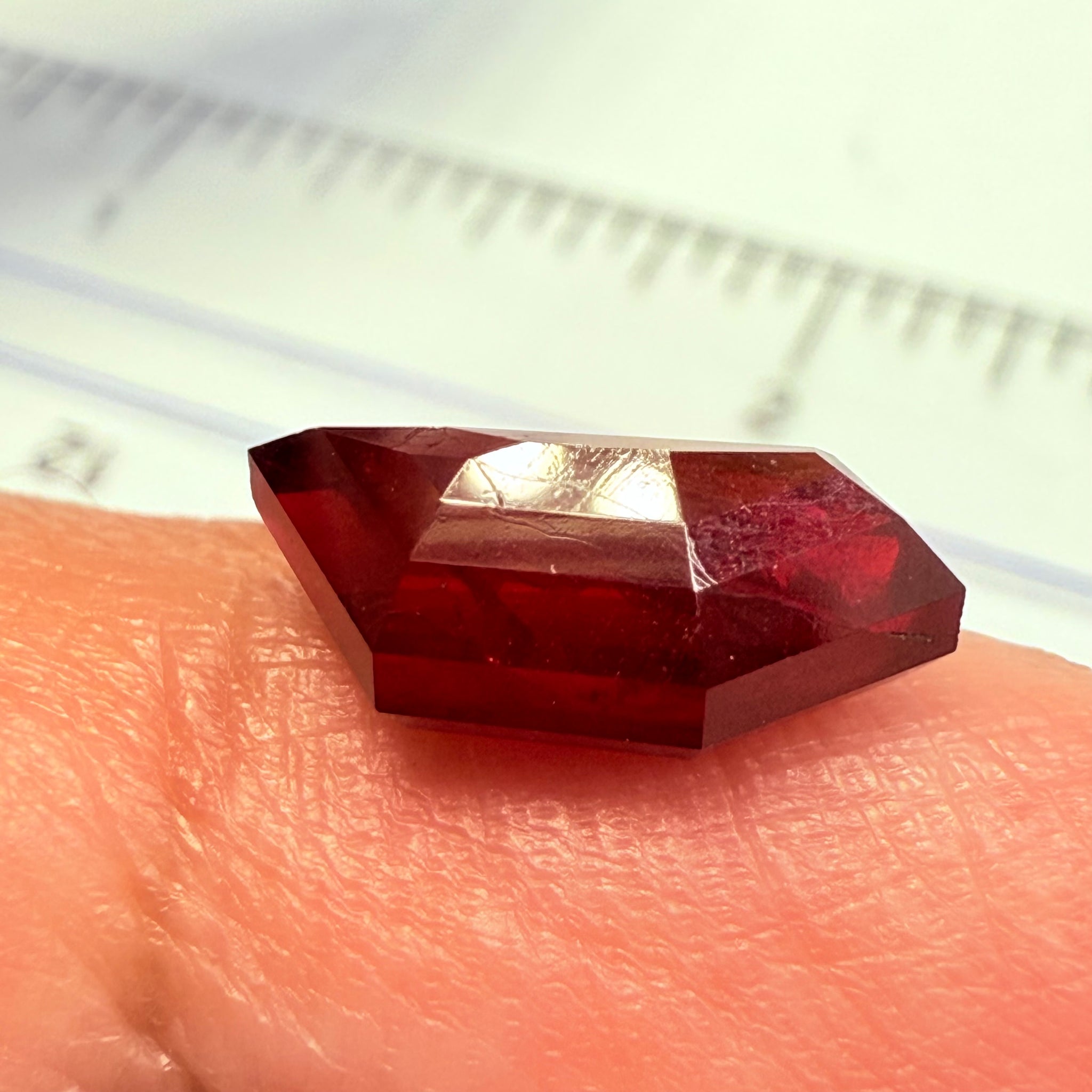 Ruby 3.16ct, Tanzania, Untreated Unheated. Fancy Freeform Cut