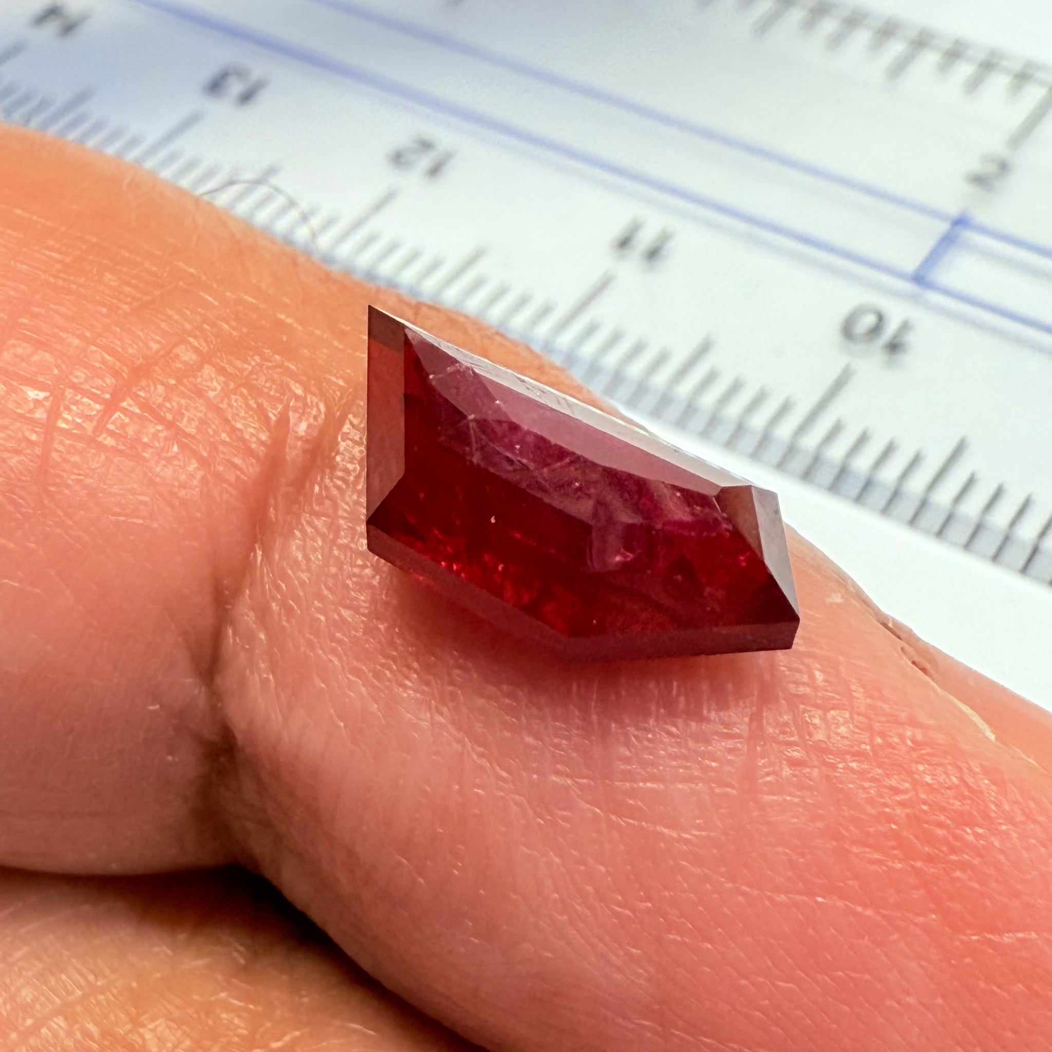 Ruby 3.16ct, Tanzania, Untreated Unheated. Fancy Freeform Cut