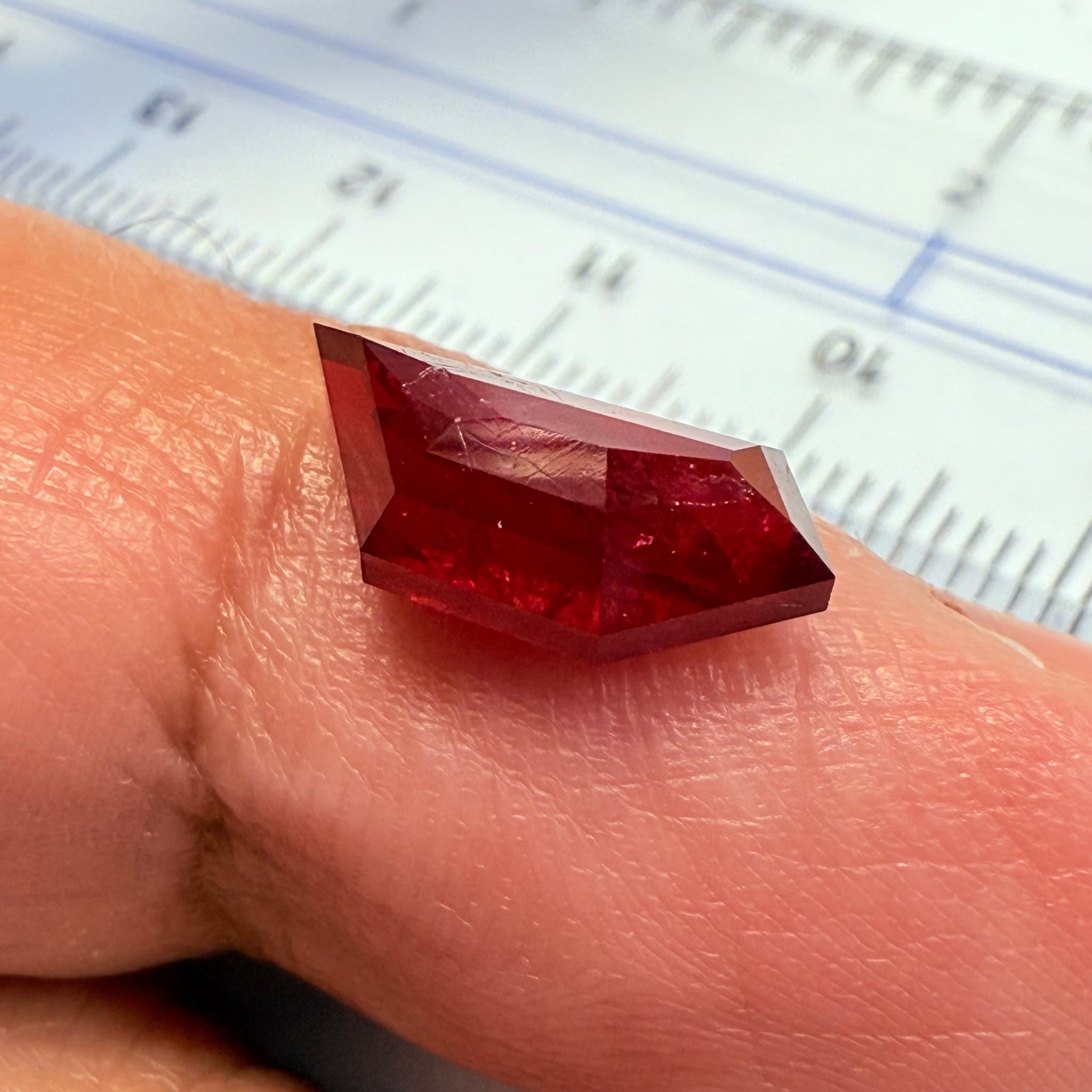 Ruby 3.16ct, Tanzania, Untreated Unheated. Fancy Freeform Cut