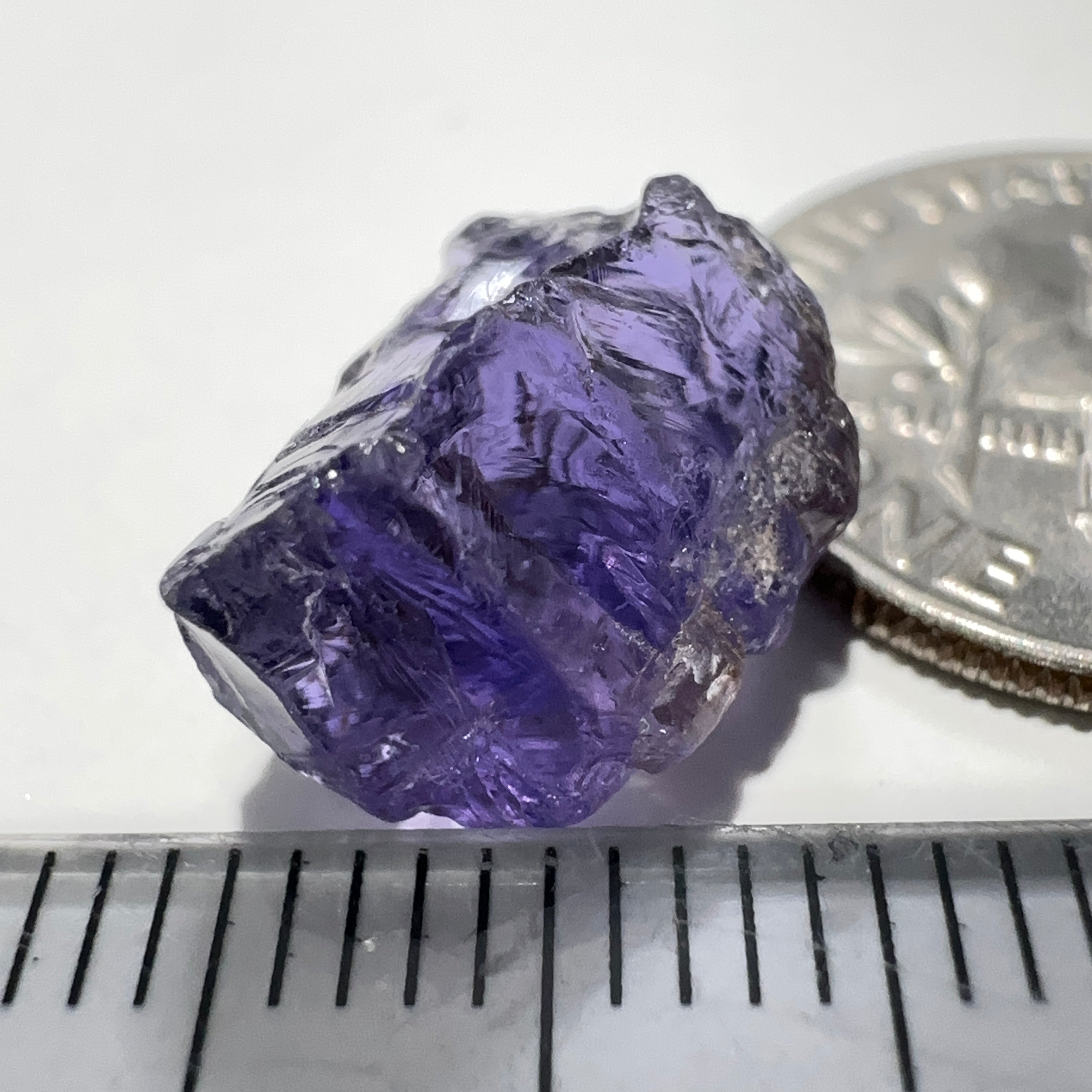 5.10ct Purple Scapolite Crystal, Tanzania, Untreated Untreated, slight issues on the skin, VVS-IF clean