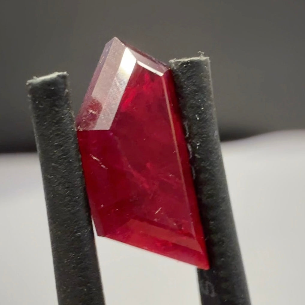Ruby 3.16ct, Tanzania, Untreated Unheated. Fancy Freeform Cut