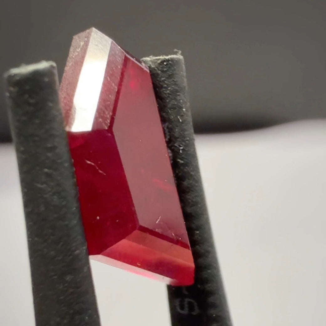 Ruby 3.16ct, Tanzania, Untreated Unheated. Fancy Freeform Cut