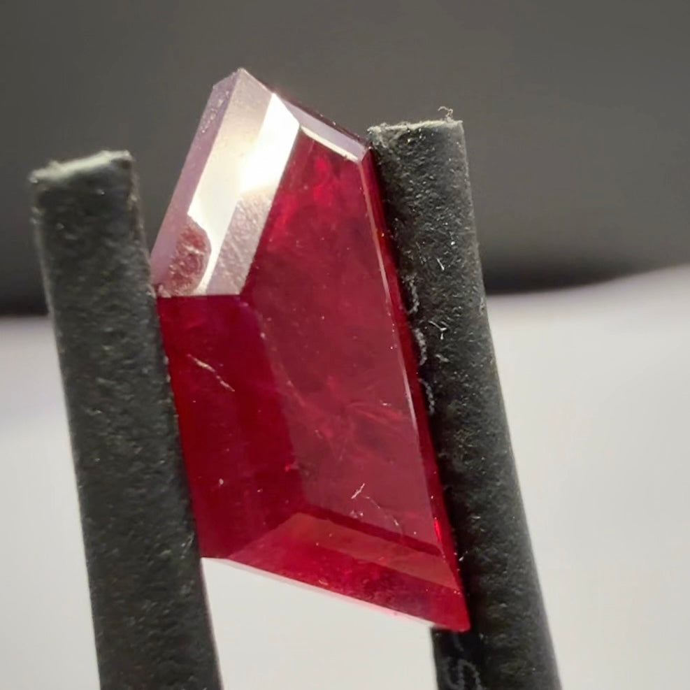 Ruby 3.16ct, Tanzania, Untreated Unheated. Fancy Freeform Cut