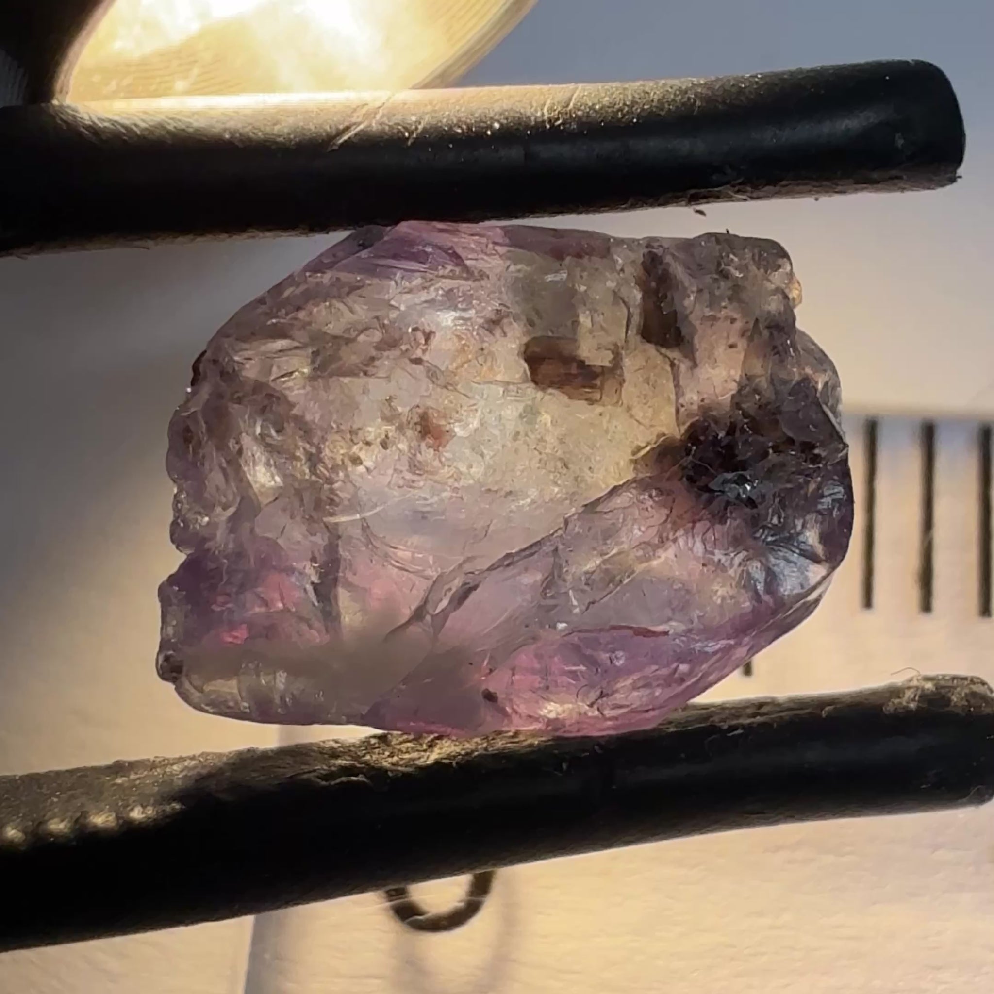 Alexandrite, 3.28ct, Manyara, Tanzania, Untreated Unheated. Good inner Facetable portion, slightly included, once the outer skin gunk is removed. See the videos