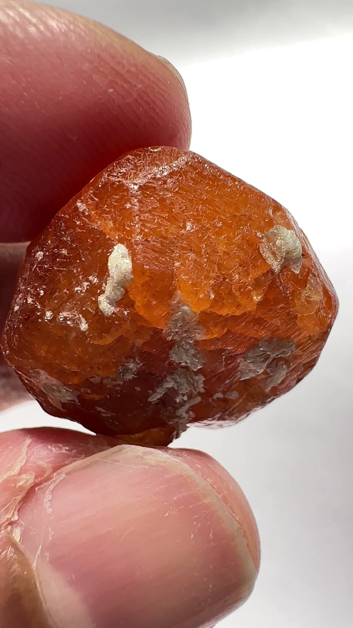 Mandarin Spessartite Garnet Crystal, 12.30gm, Loliondo in Tanzania, Untreated Unheated