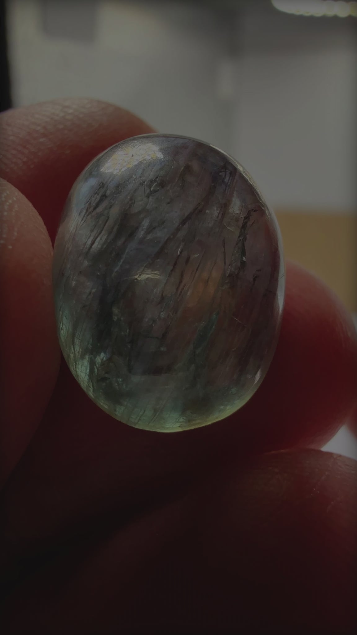 Sapphire Cabochon. 22.70ct, Umba, Tanzania. Untreated Unheated. 17.1 x 13.1 x 8.9mm