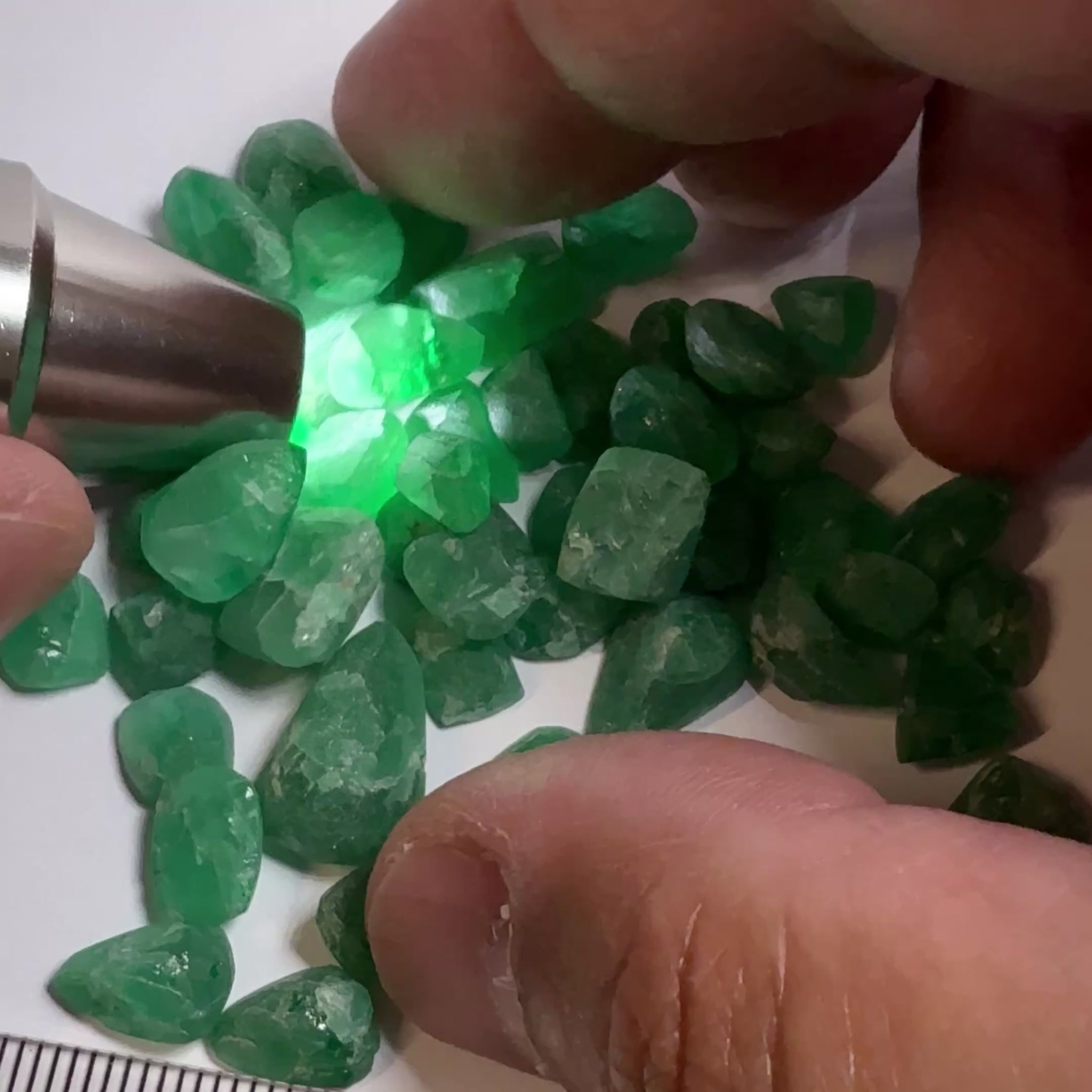 Emerald Preform Lot, 89.28ct, Sumbawanga, Tanzania, Untreated Unheated, no oil, 1.16ct-6.40ct, these are heavily included but a deep saturated colour, with the inclusions probably best to cab, price reflects&nbsp;
