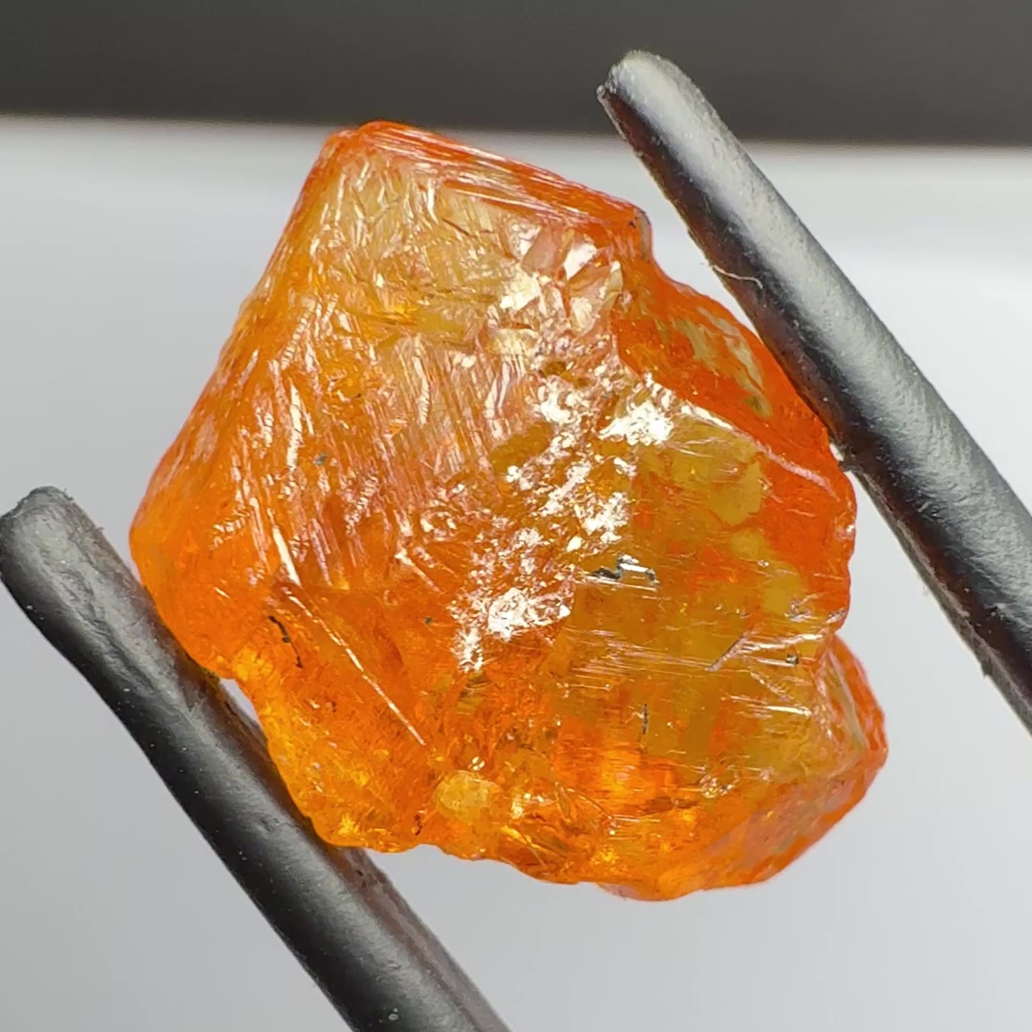 Mandarin Garnet, 11.04ct, Loliondo, Tanzania, Untreated Unheated, flat stone, inclusions inside but great to set in jewellery as is